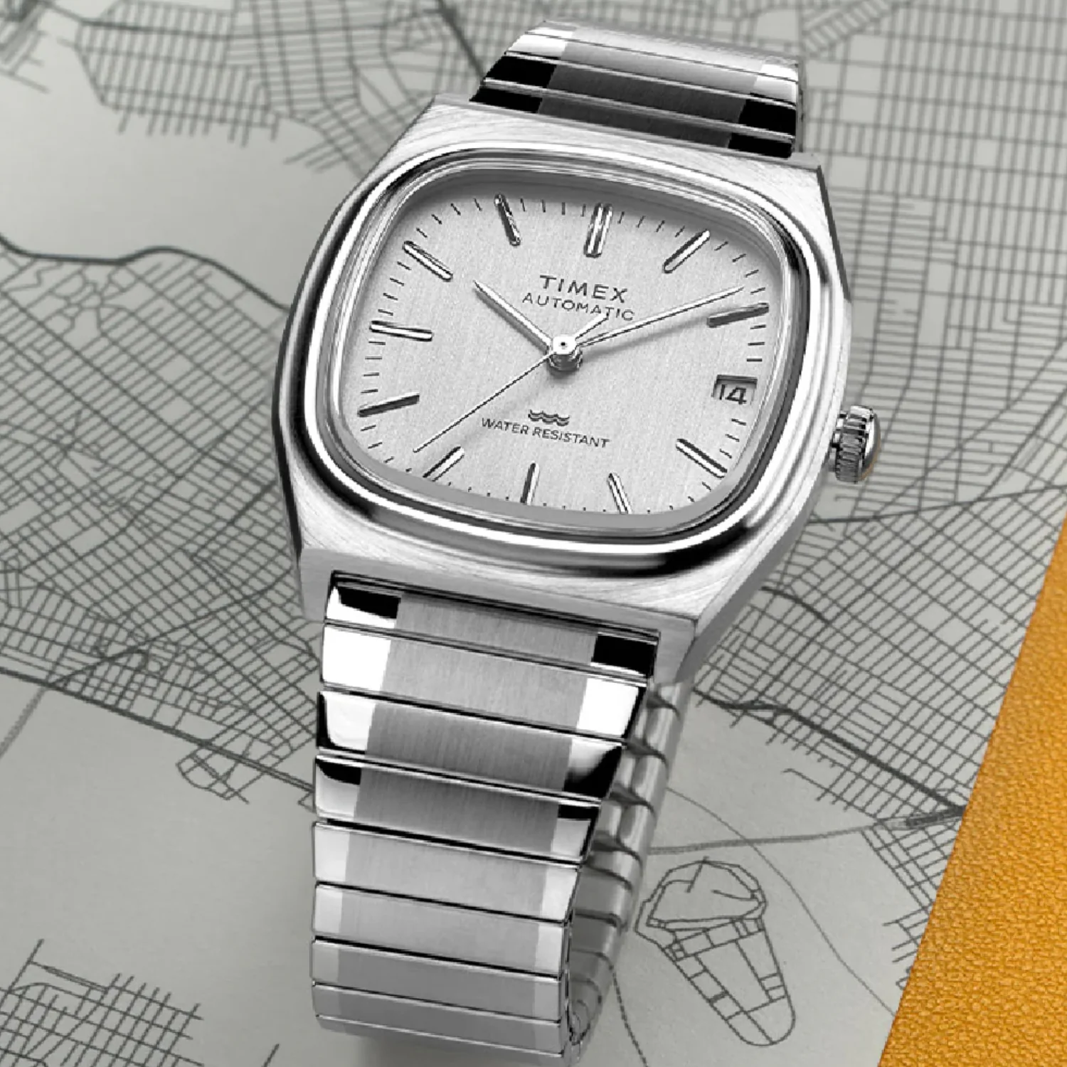 1983 E Line Reissue Men Automatic Silver Dial Analog Stainless Steel Watch TW2W70800UJ - Image 2