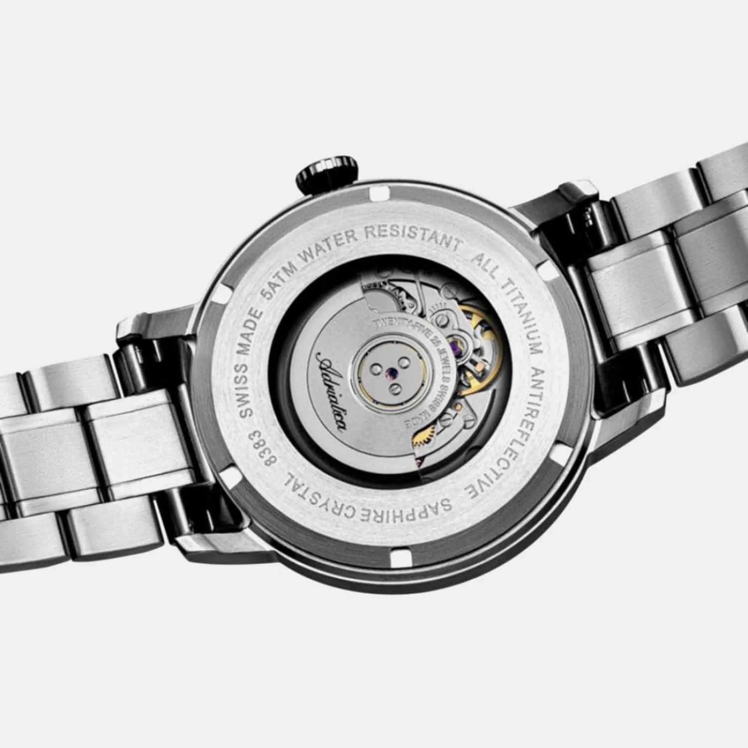 Aviation Men Quartz Gun Dial Analog Titanium Watch A8383.4126A - Image 6