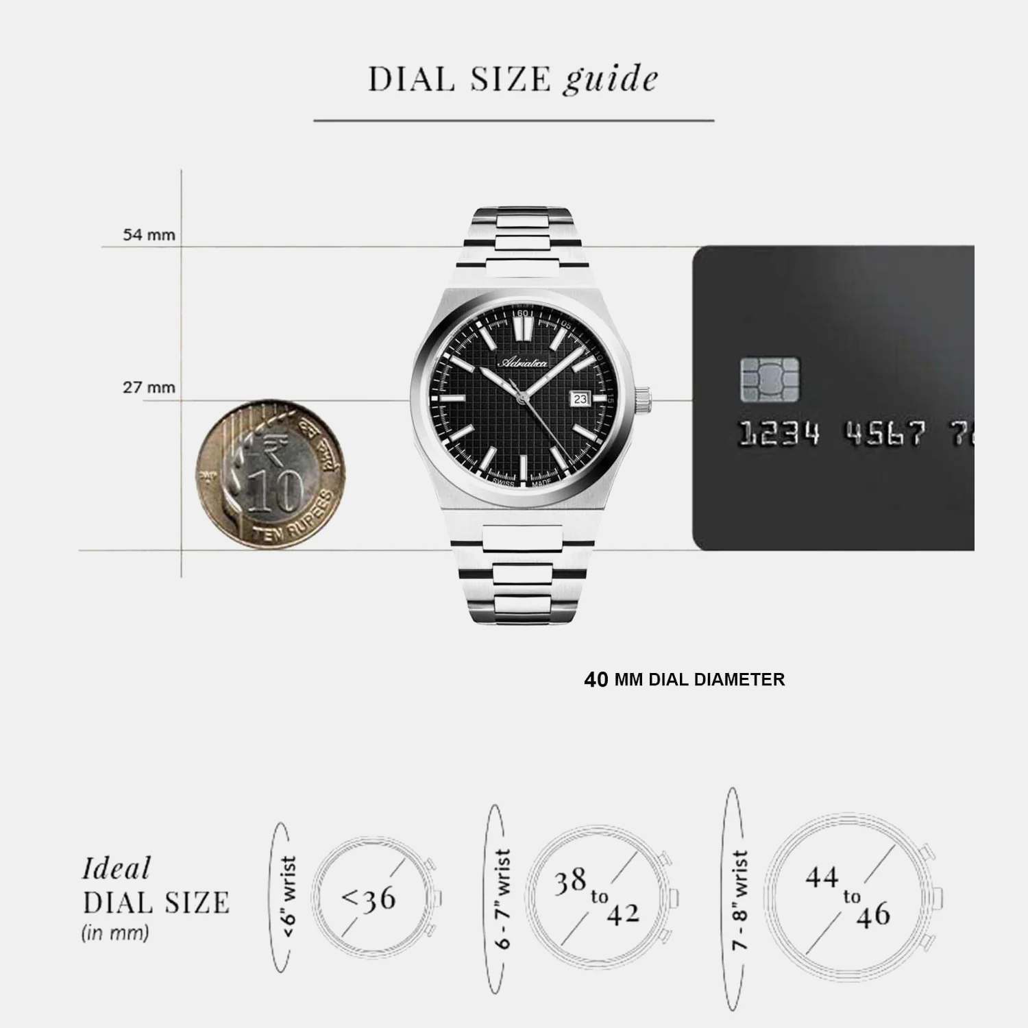 Men Quartz Black Dial Analog Stainless Steel Watch A8326.5114Q - Image 5