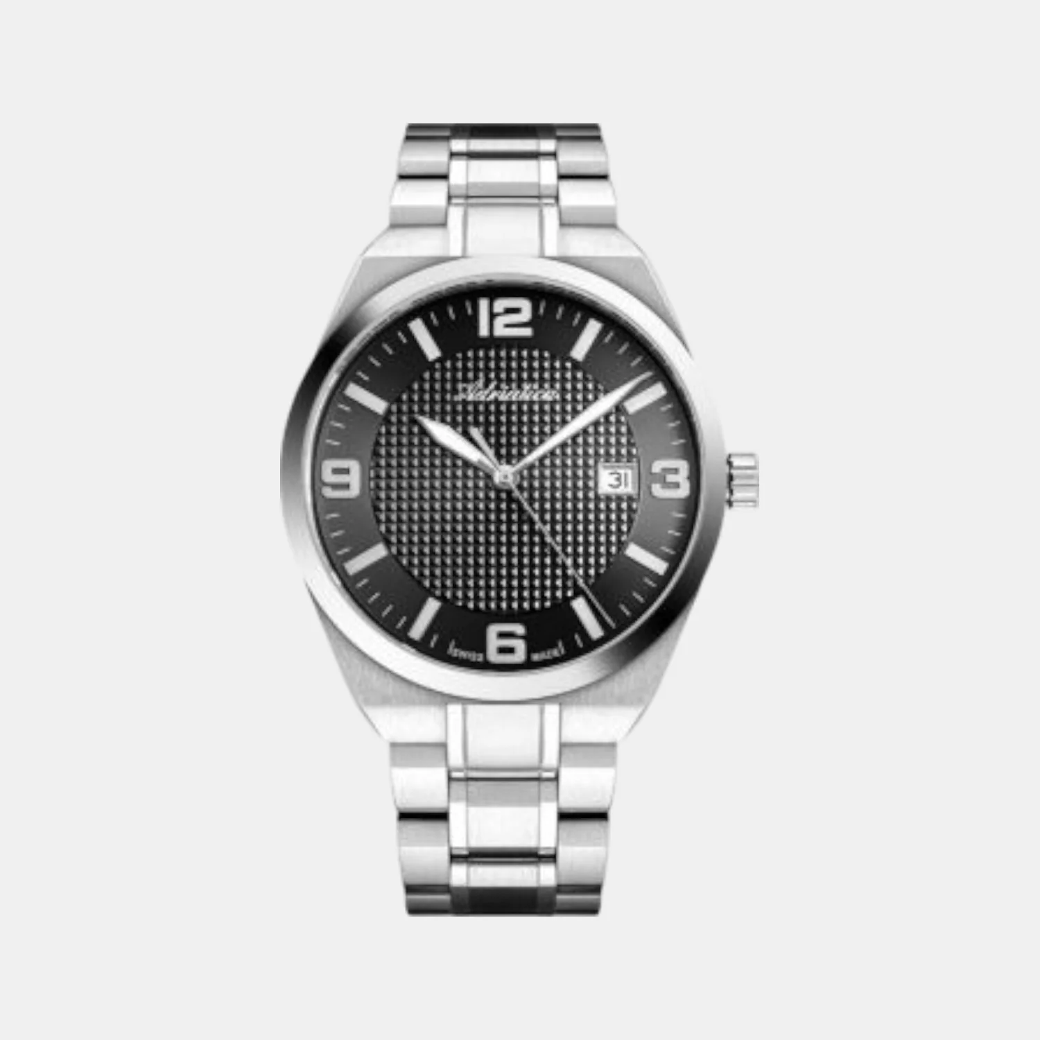 Men Quartz Black Dial Analog Stainless Steel Watch A8343.5154Q - Image 2