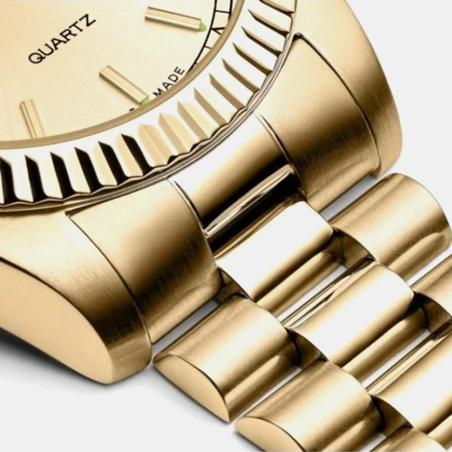 Men Quartz Champagne Dial Analog Stainless Steel Watch A1090.1111Q - Image 3