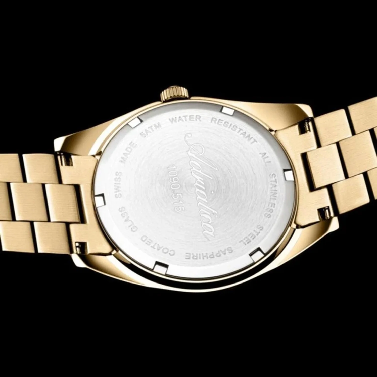 Men Quartz Champagne Dial Analog Stainless Steel Watch A1090.1111Q - Image 4