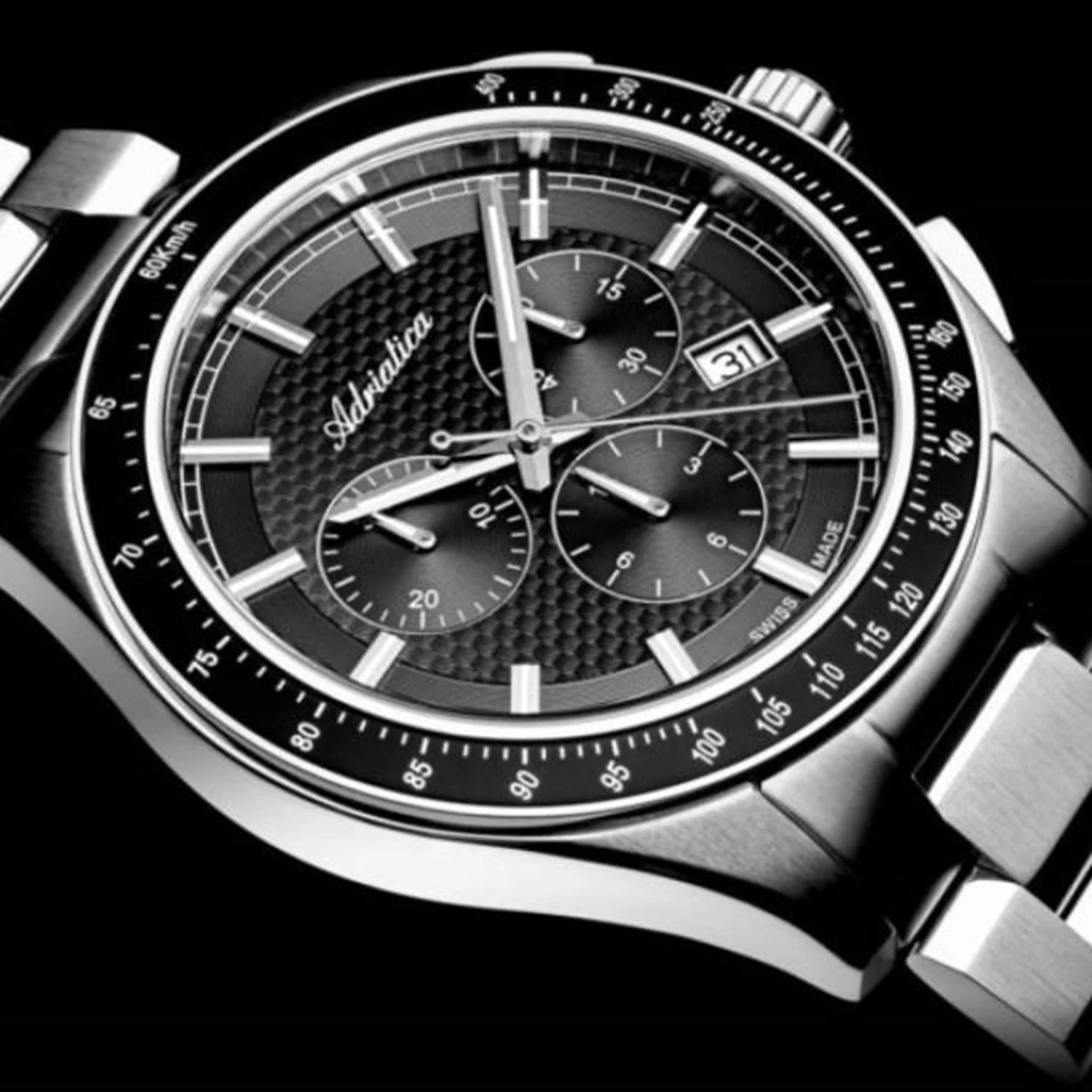 Men Quartz Gun Dial Chronograph Stainless Steel Watch A8245.5116CH - Image 6