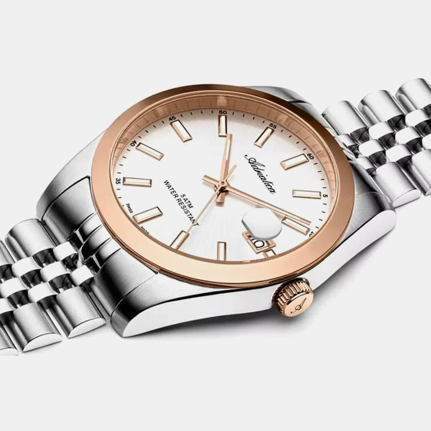 Men Quartz Silver Dial Analog Stainless Steel Watch A1299.R113Q - Image 2