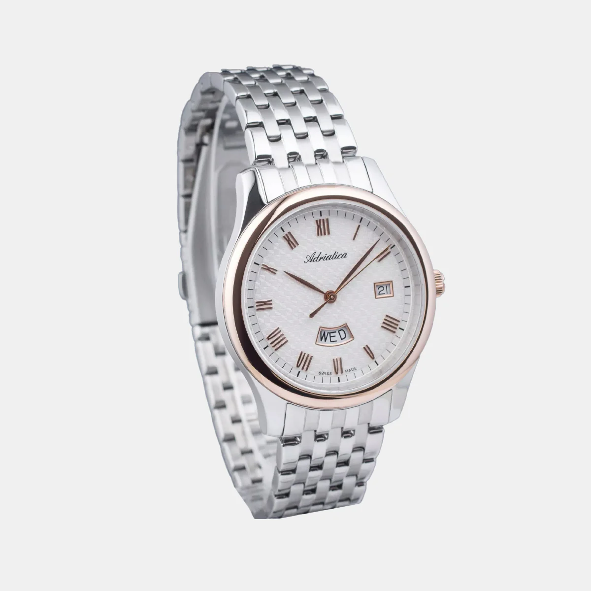 Men Quartz Silver Dial Analog Stainless Steel Watch A1025.R163Q - Image 2