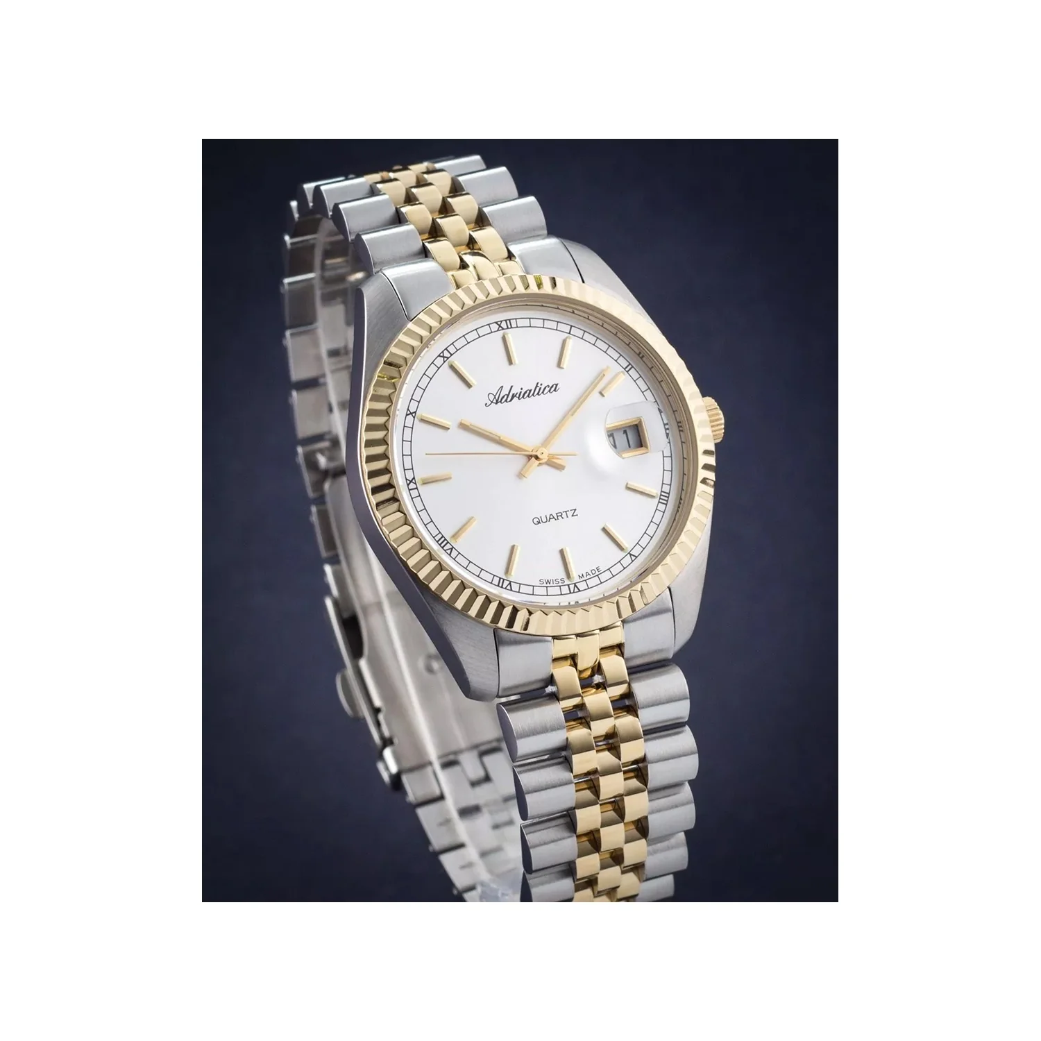 Men Quartz Silver Dial Analog Stainless Steel Watch A1090.2113Q - Image 3