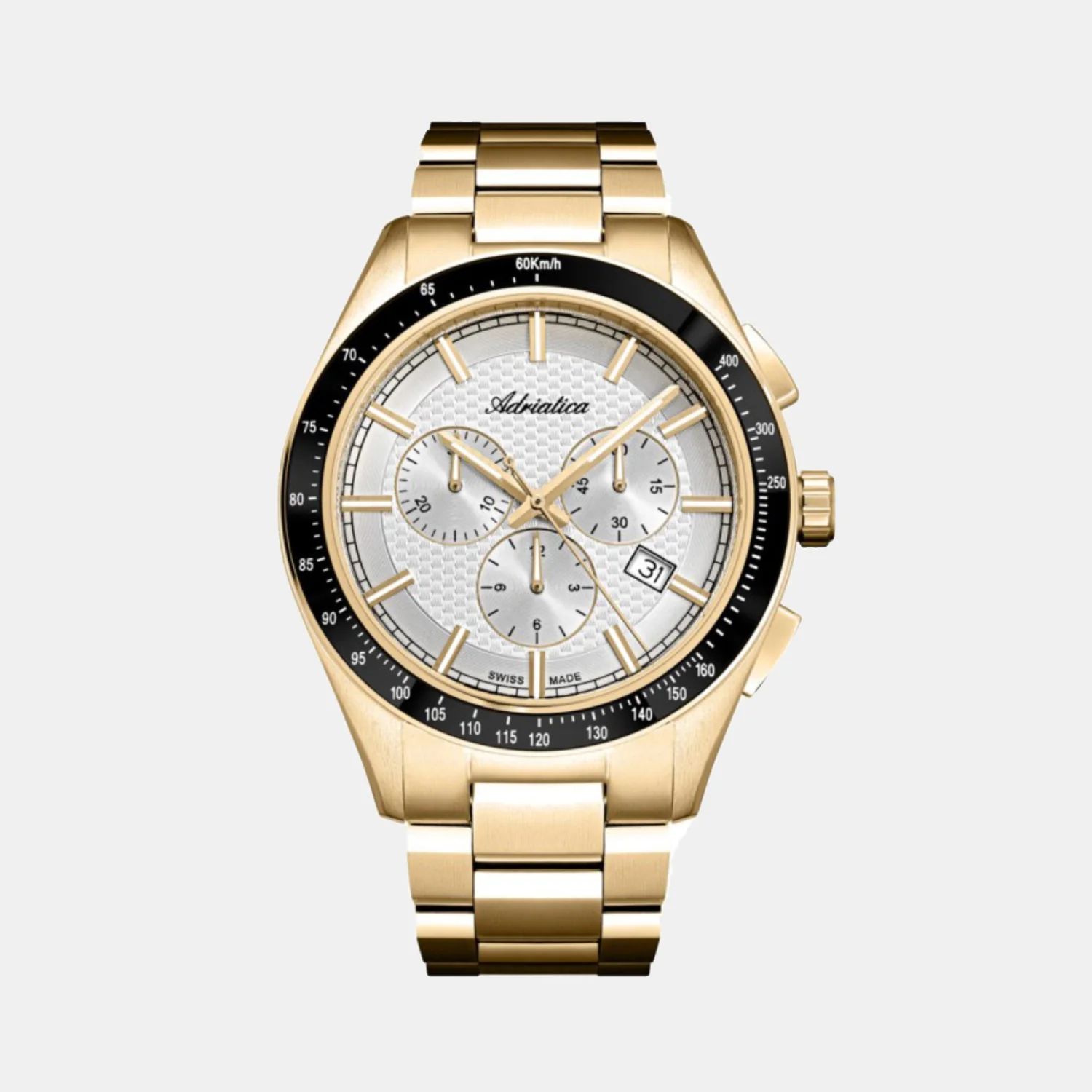 Men Quartz Silver Dial Chronograph Stainless Steel Watch A8245.1113CH - Image 2
