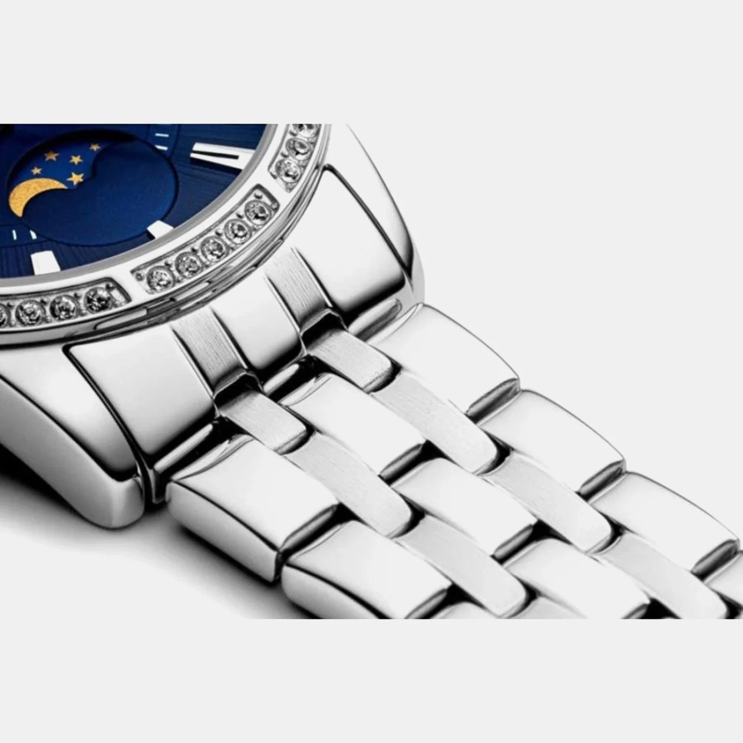 Moonphase Women Quartz Blue Dial Multi-Function Stainless Steel Watch A3601.5115QFZ - Image 3