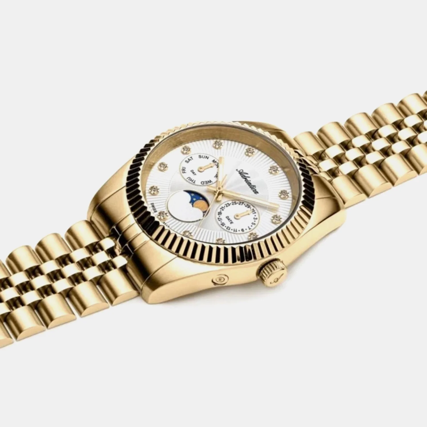 Moonphase Women Quartz Silver Dial Multi-Function Stainless Steel Watch A3809.1143QF - Image 2