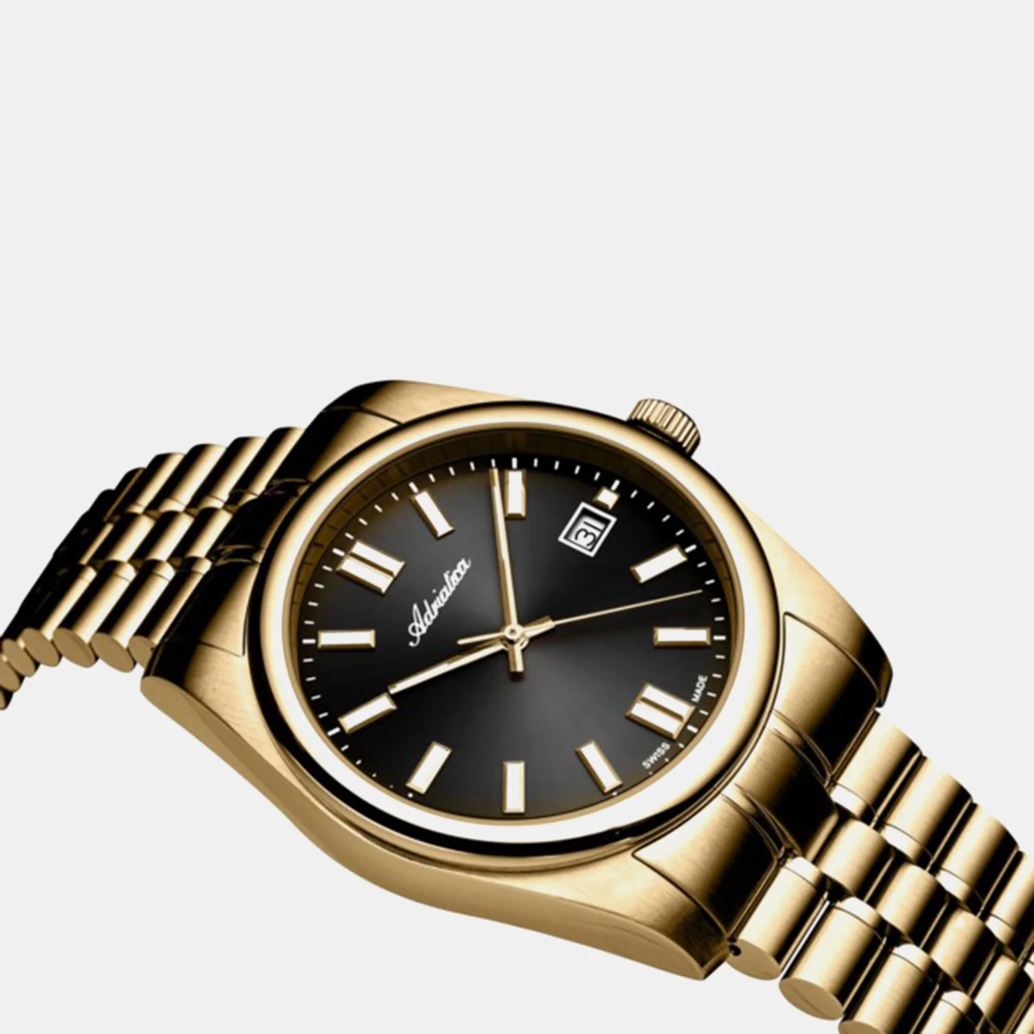 Pairs Men Quartz Gun Dial Analog Stainless Steel Watch A1298.1116Q - Image 2