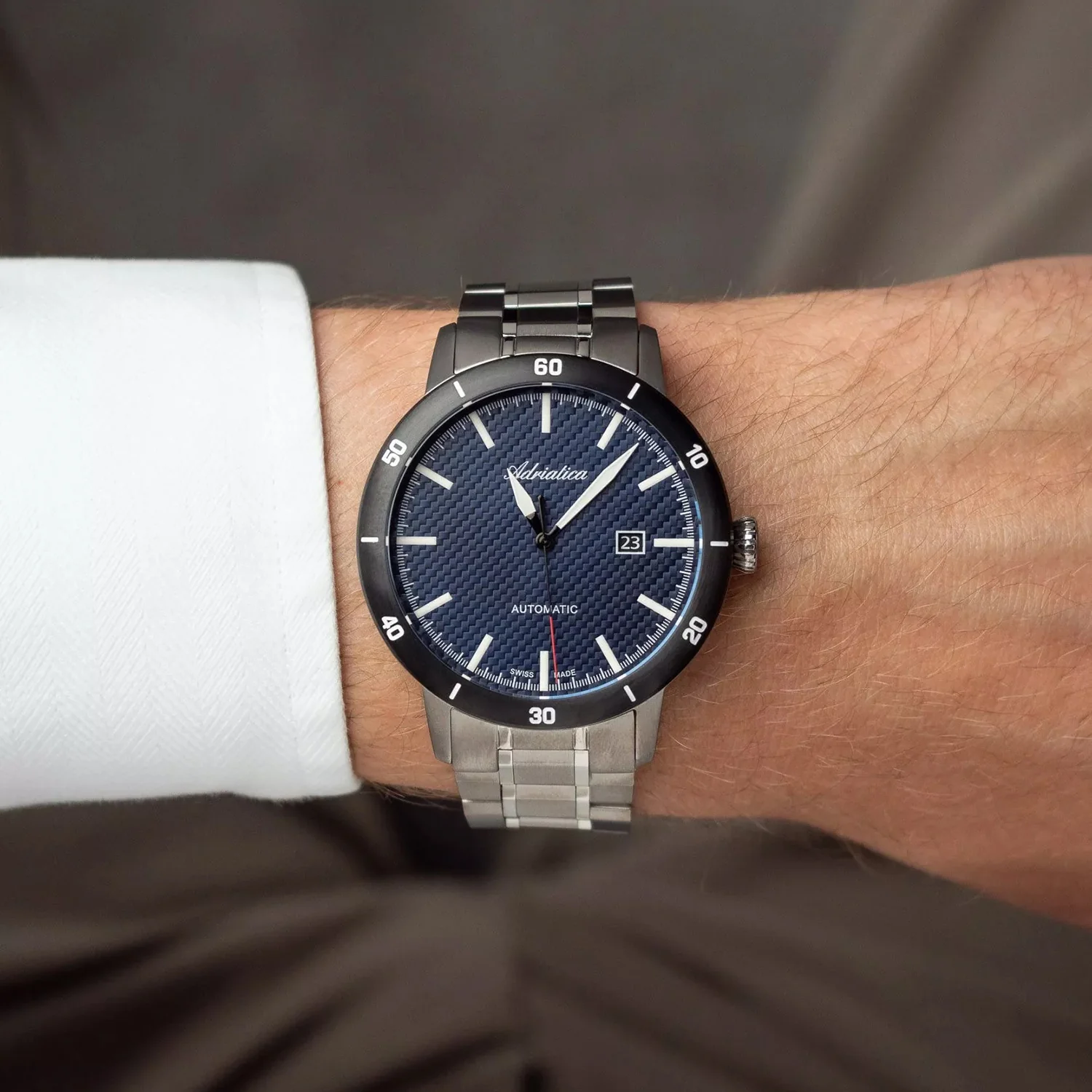 Titanium Men Quartz Blue Dial Analog Titanium Watch A8383.4115A - Image 2