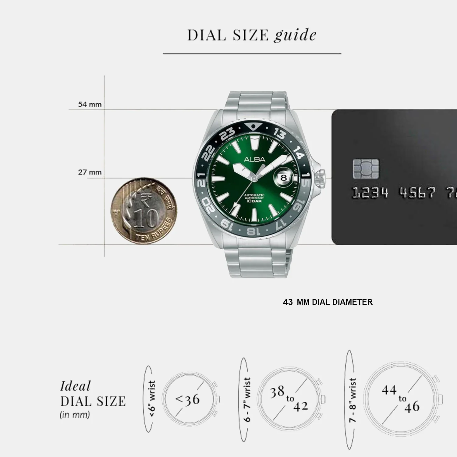 Mechanical Men Automatic Green Dial Analog Stainless Steel Watch AU4077X1 - Image 5