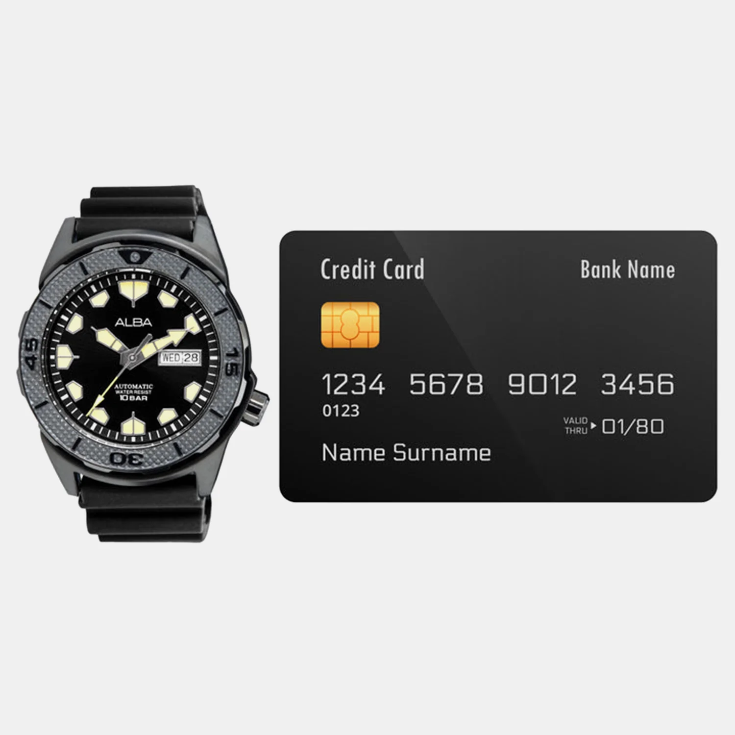 Men Automatic Black Dial Analog Silicone Watch AL4569X1 - Image 4