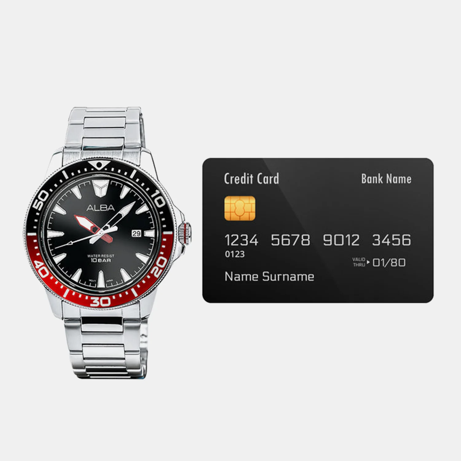 Men Quartz Black Dial Analog Stainless Steel Watch AS9T99X1 - Image 5