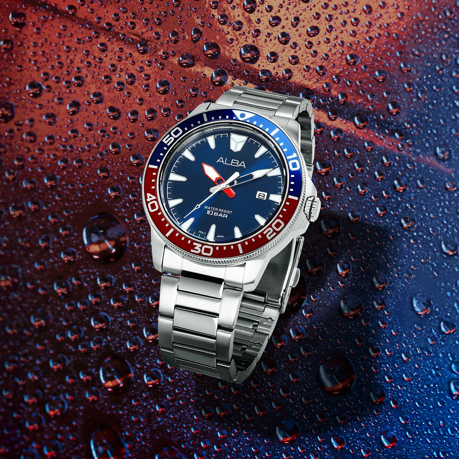 Men Quartz Blue Dial Analog Stainless Steel Watch AS9T97X1 - Image 5