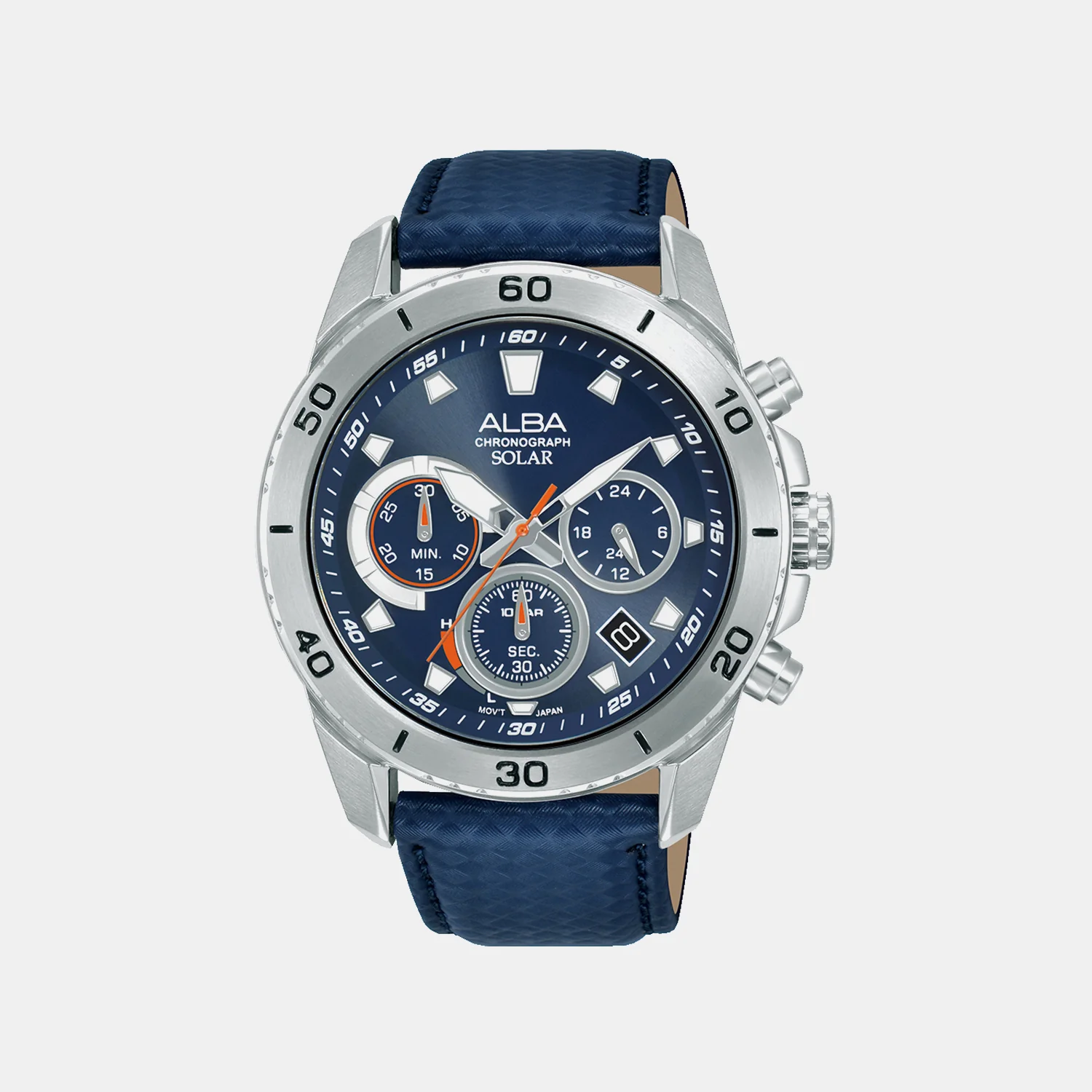 Men Quartz Blue Dial Chronograph Leather Watch AZ5017X1