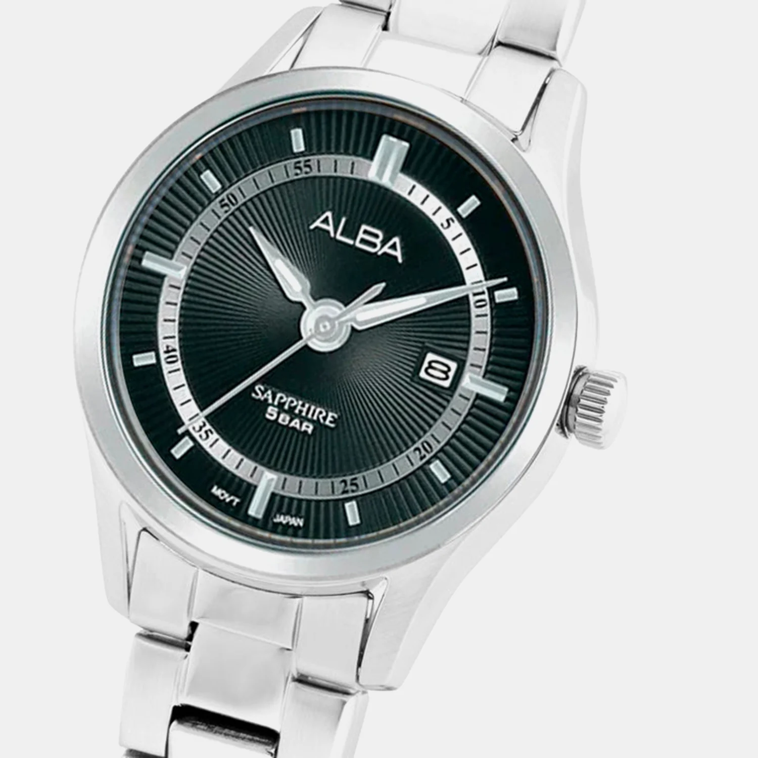 Women Quartz Black Dial Analog Stainless Steel Watch AH7BQ7X1 - Image 2