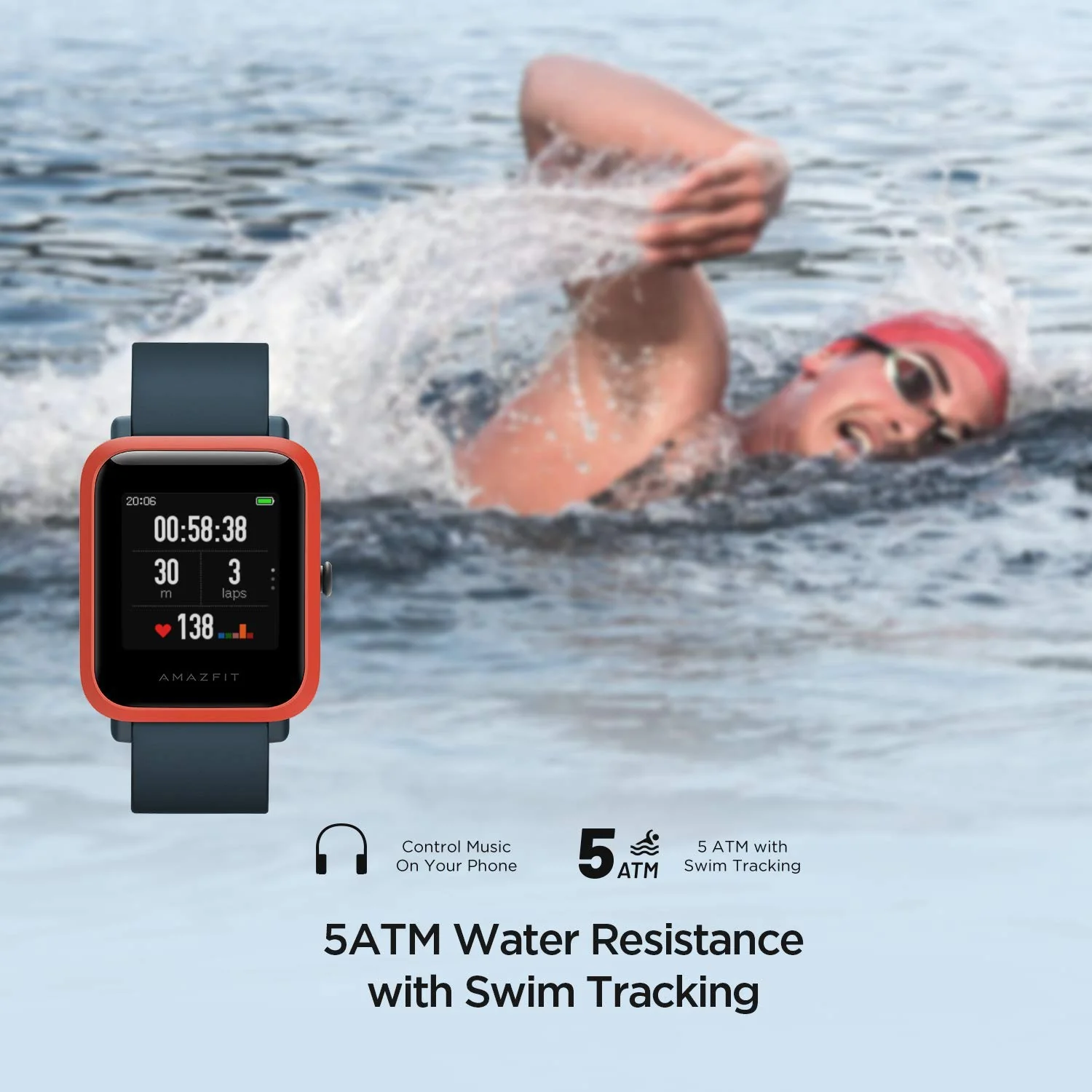 Bip Unisex Quartz Black Dial Digital Watch Bip Orange - Image 7