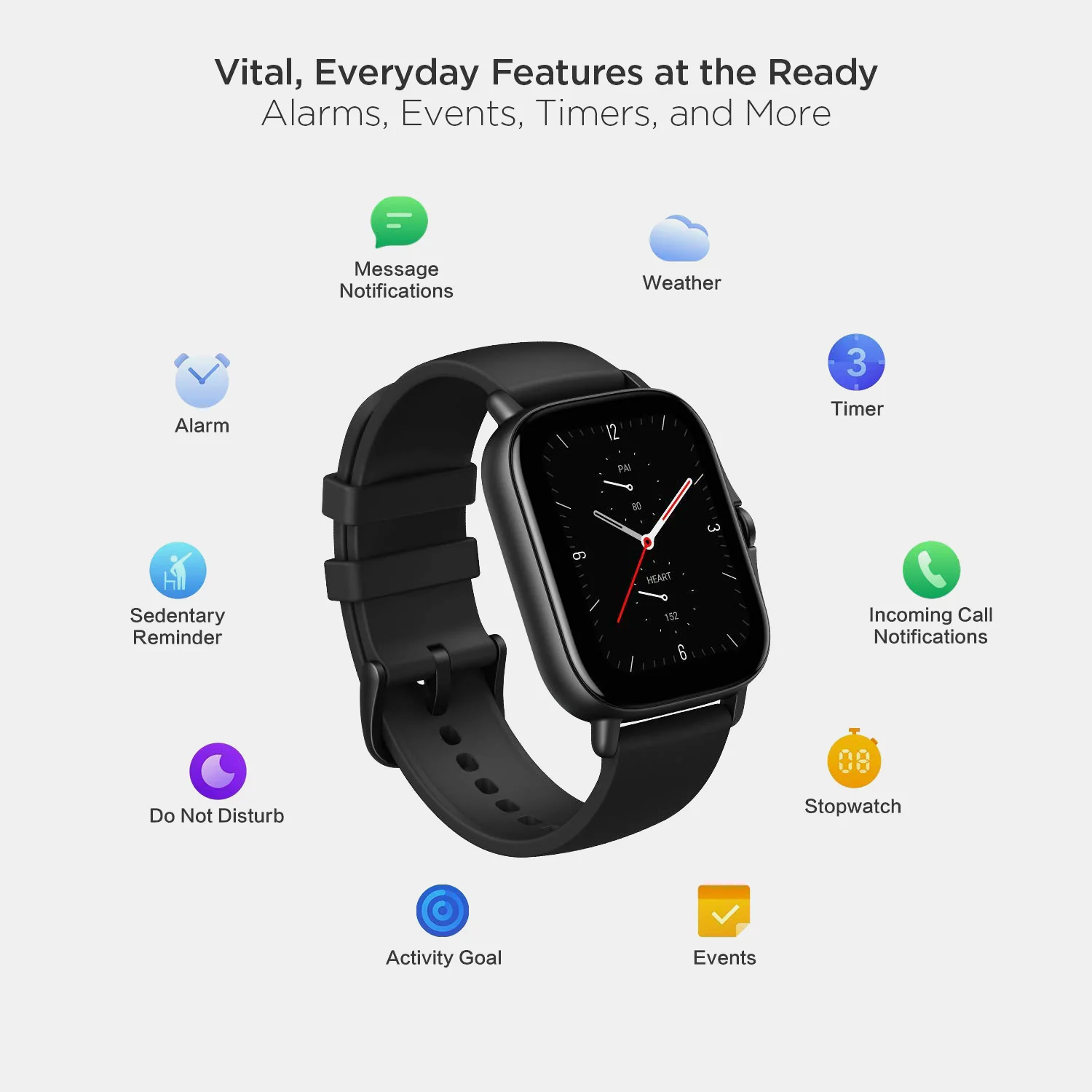 Gts Unisex Quartz Black Dial Digital Silicone Watch Gts2e Black - Image 3