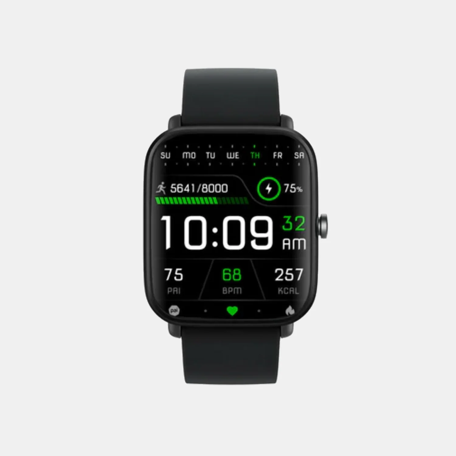 Unisex Processor Black Dial LCD Silicone Watch BIP U PRO BLACK - Image 2