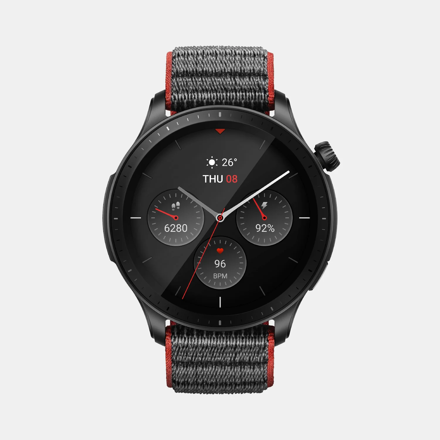 Unisex Processor Racetrack Grey Dial Amoled Nylon Watch GTR 4 GREY - Image 2