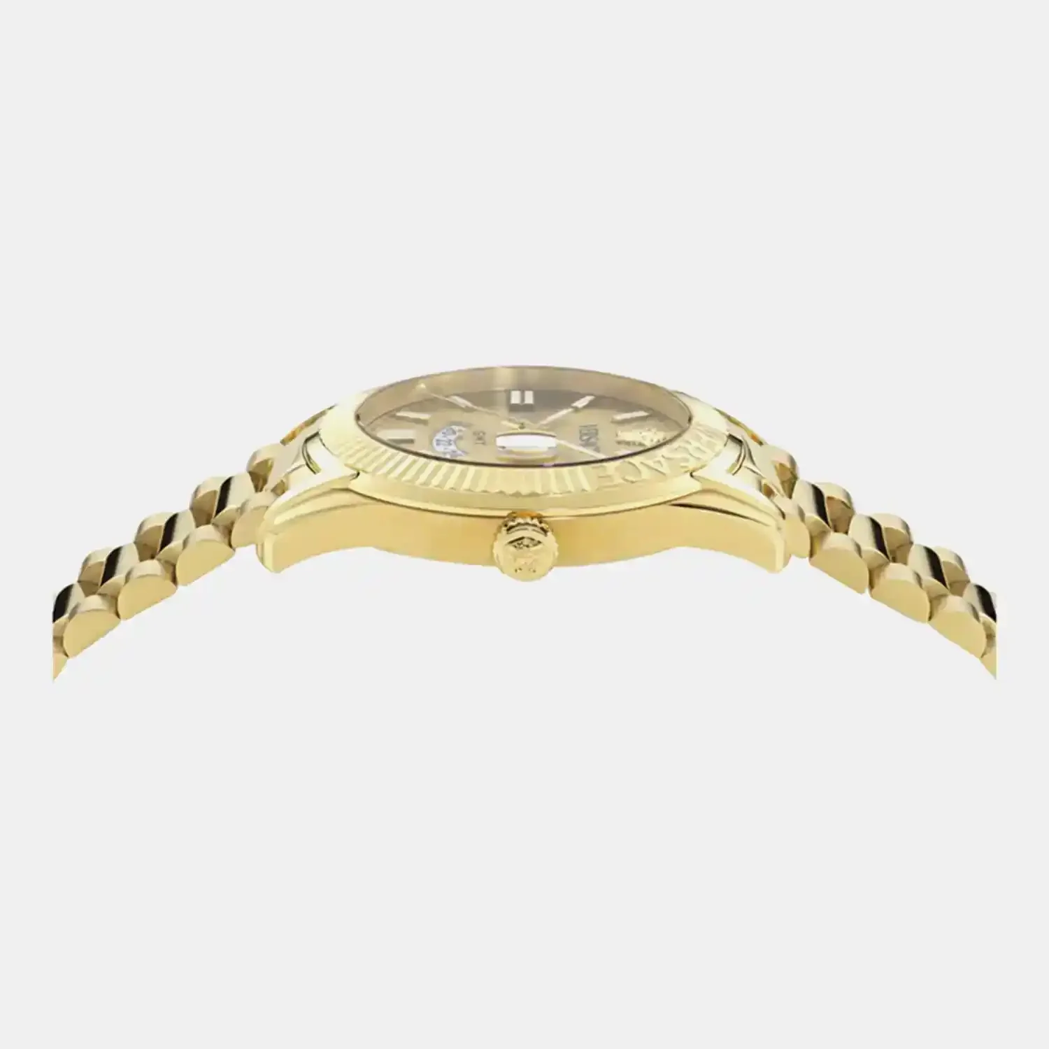 Apodis Men Quartz Gold Dial Analog Stainless Steel Watch VE0U00525 - Image 4
