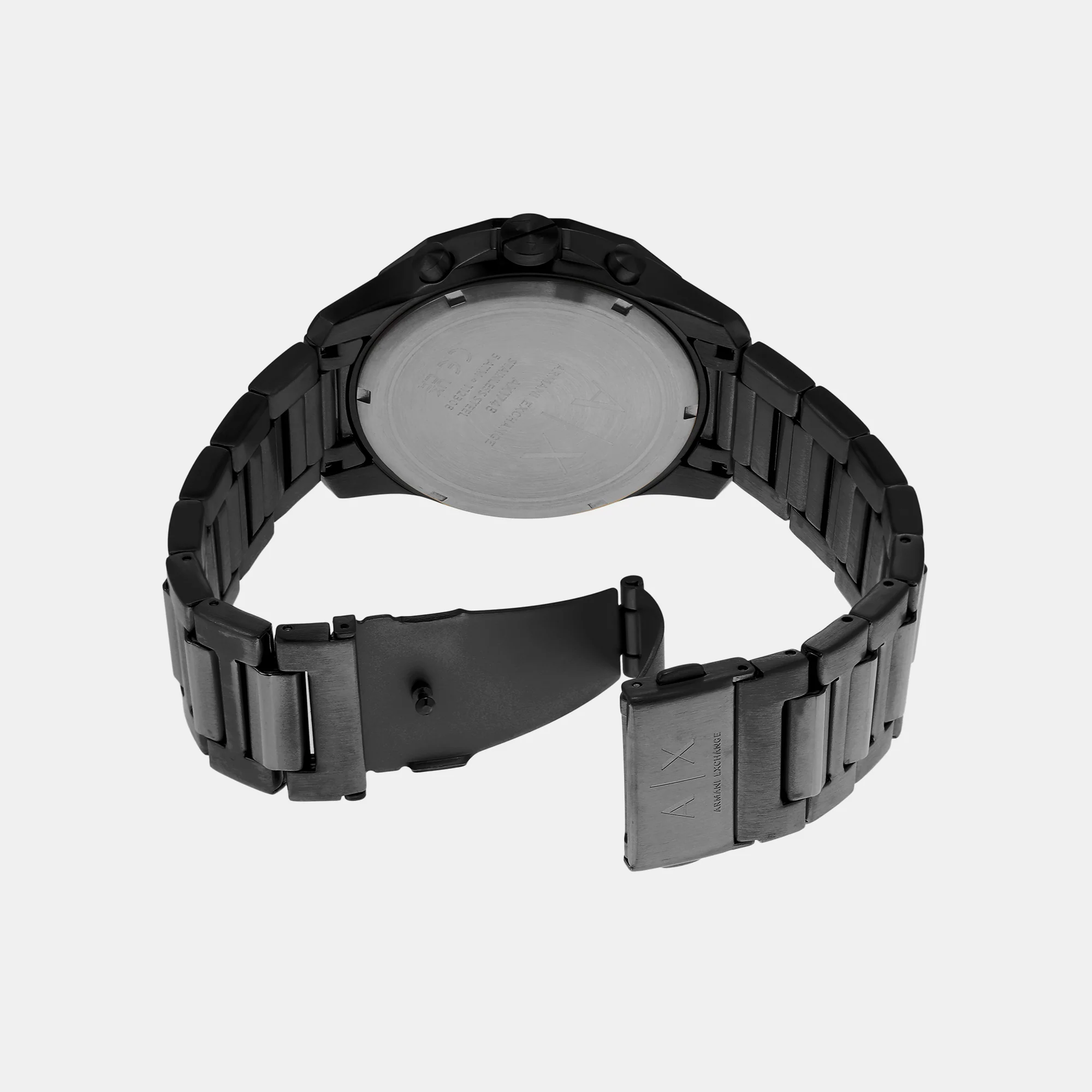 Banks Men Quartz Black Dial Chronograph Stainless Steel Watch AX7153SET - Image 5