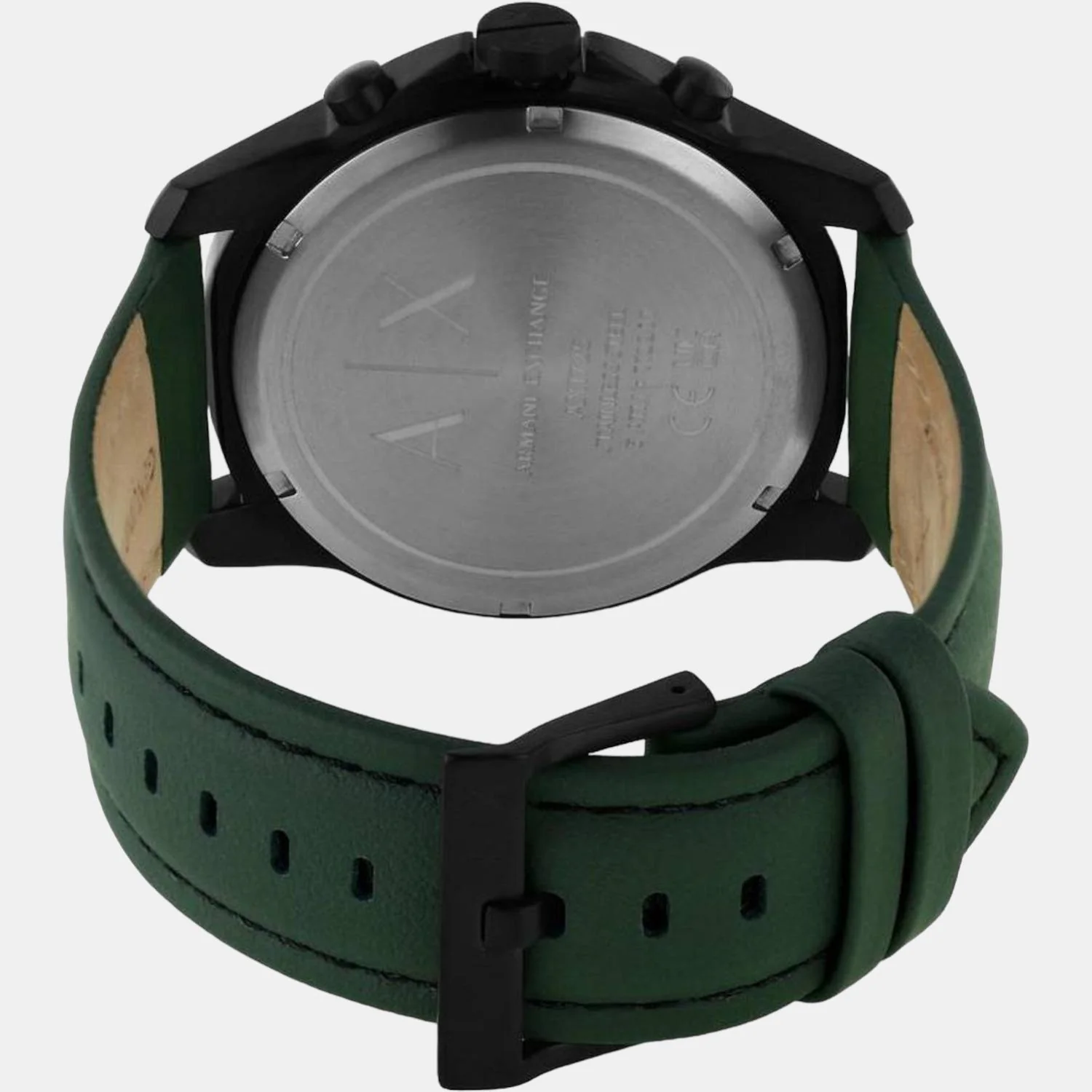 Banks Men Quartz Green Dial Chronograph Leather Watch AX1725 - Image 2