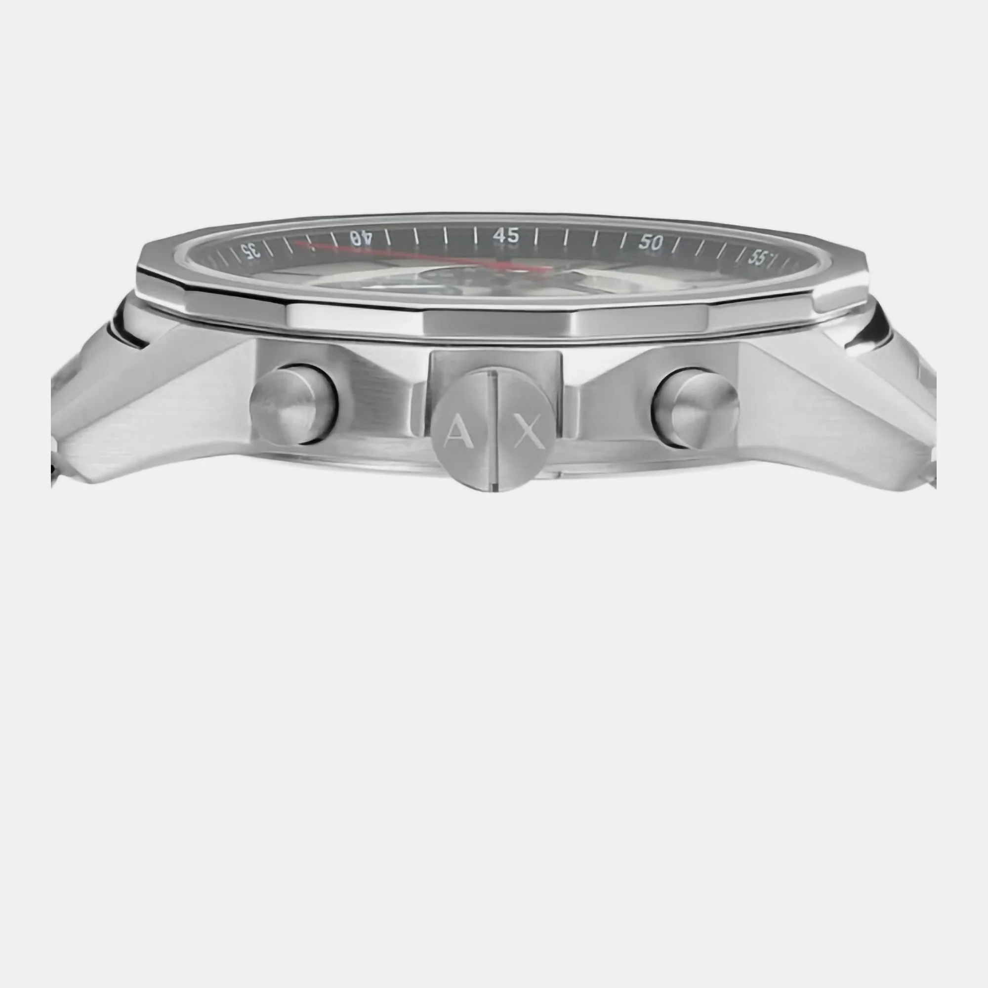 Banks Men Quartz Silver Dial Chronograph Stainless Steel Watch AX1742 - Image 4