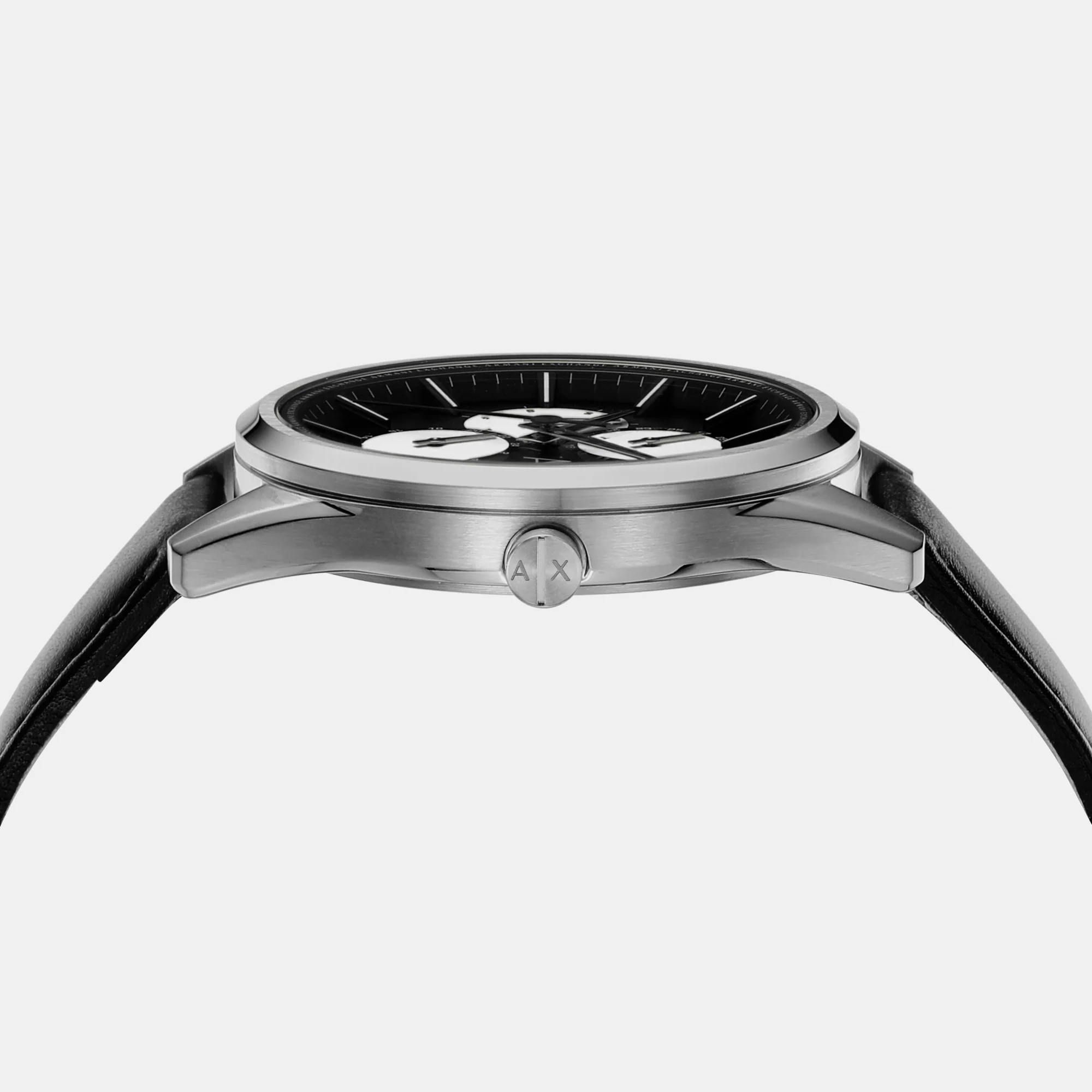 Dante Men Quartz Black Dial Chronograph Leather Watch AX1872 - Image 4
