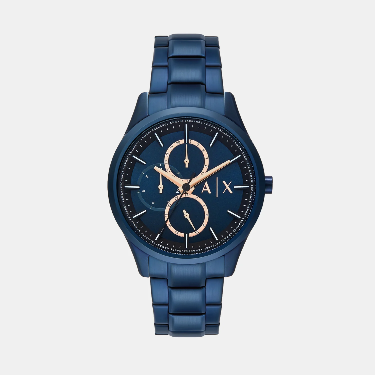 Dante Men Quartz Blue Dial Multi-Function Stainless Steel Watch AX1881 - Image 2