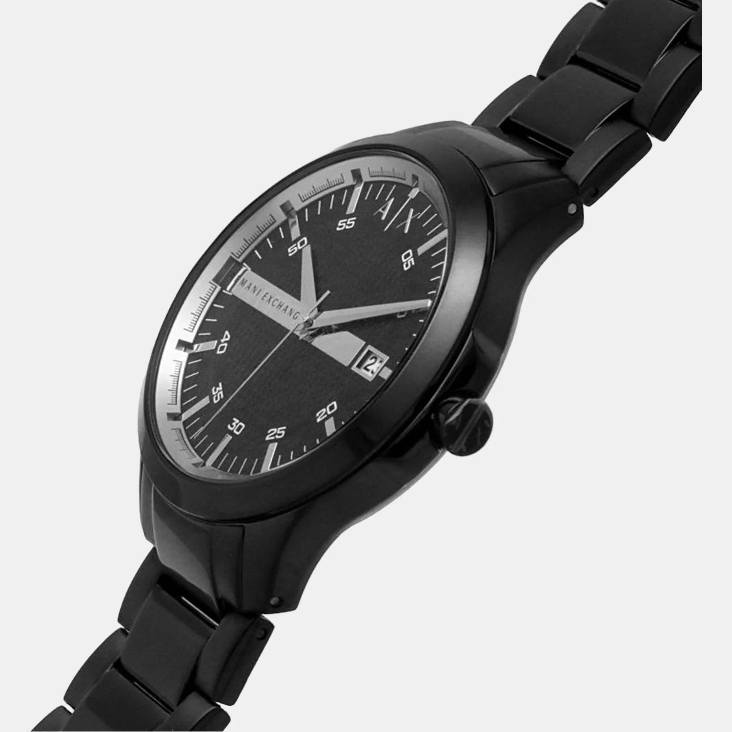 Hampton Men Quartz Black Dial Analog Stainless Steel Watch AX7134SET - Image 7