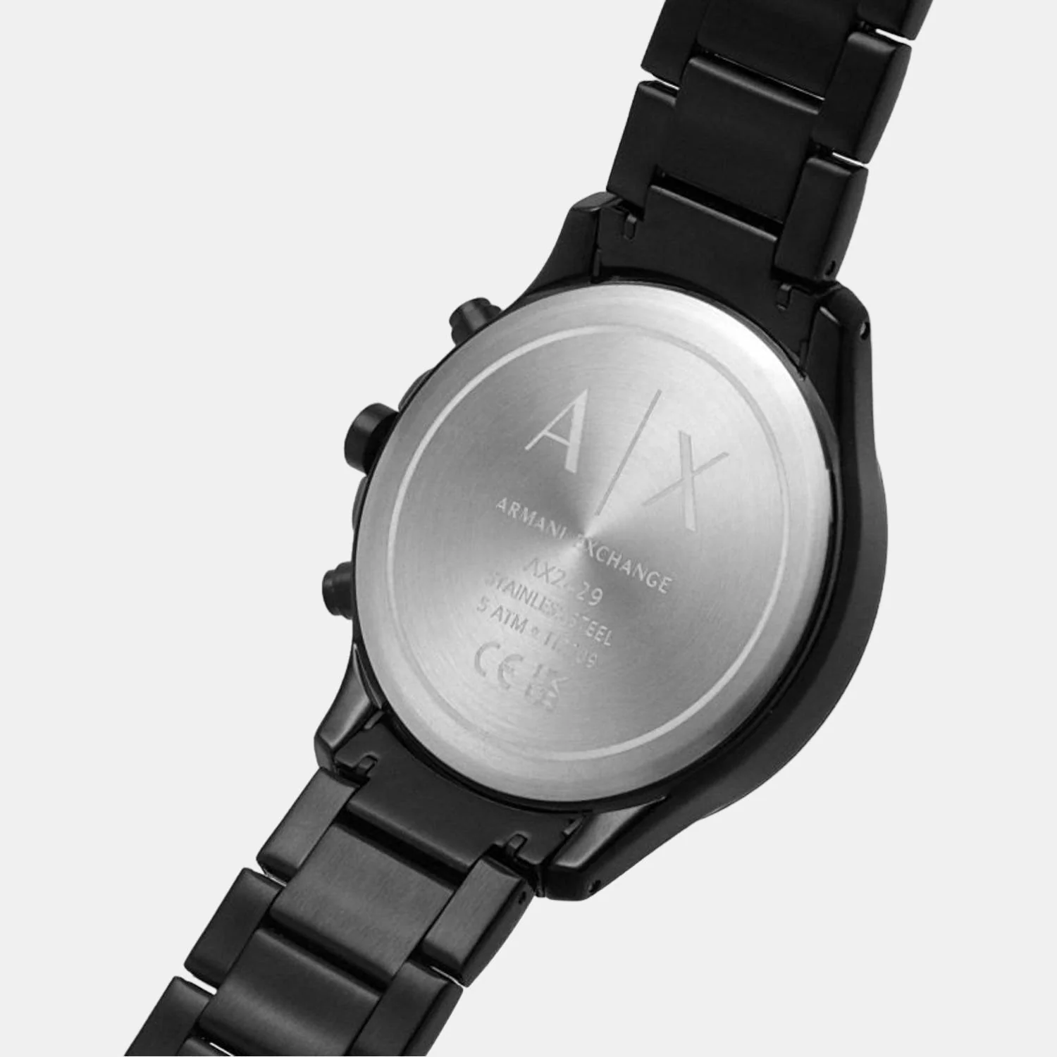 Hampton Men Quartz Black Dial Chronograph Stainless Steel Watch AX2429 - Image 8