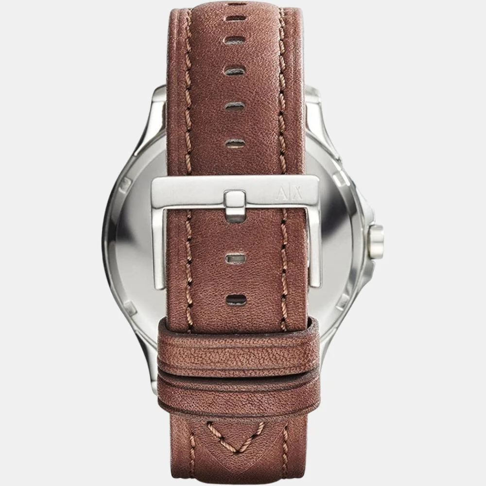 Hampton Men Quartz Blue Dial Analog Leather Watch AX2133 - Image 2
