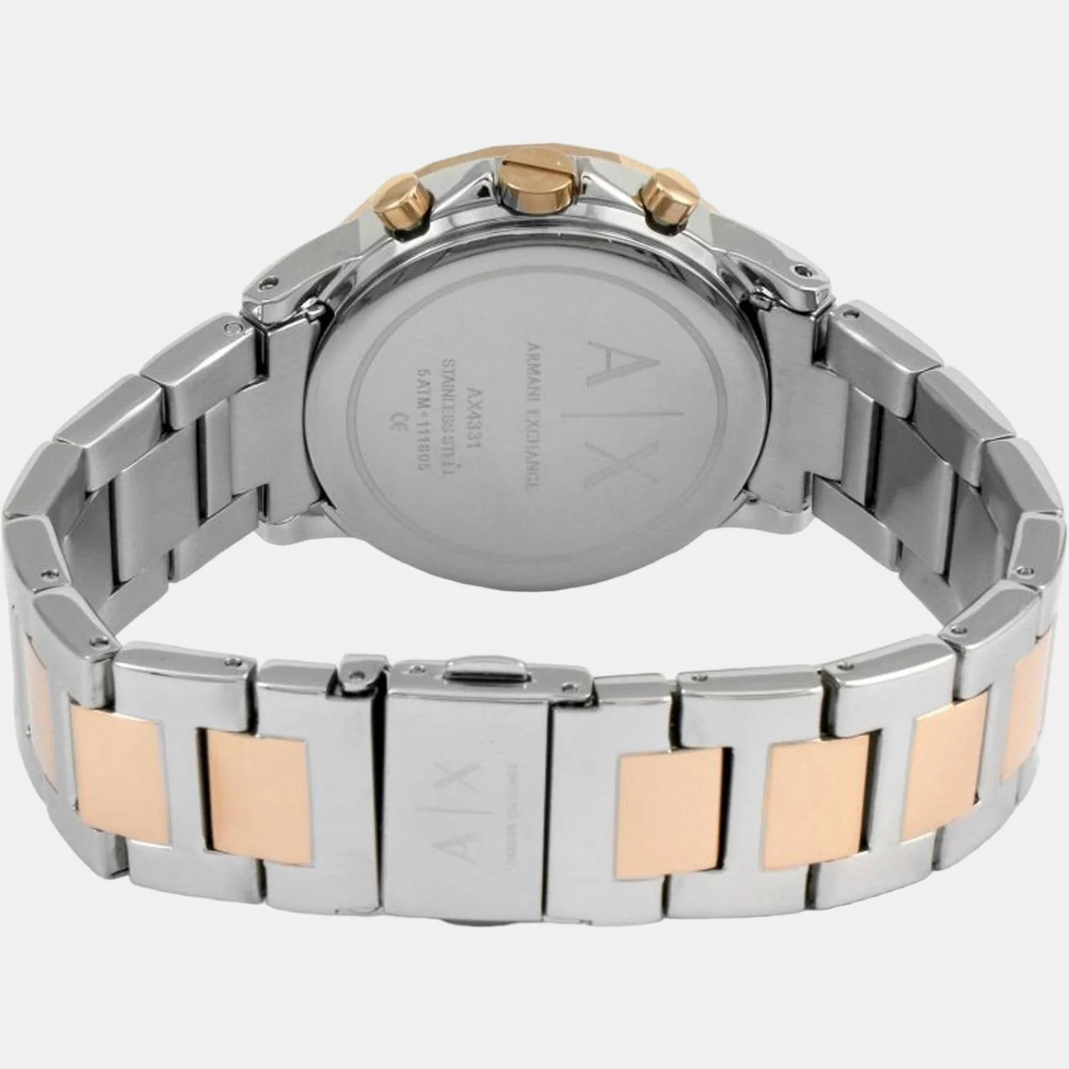 Lady Banks Women Quartz Mother Of Pearl Dial Chronograph Stainless Steel Watch AX4331 - Image 2