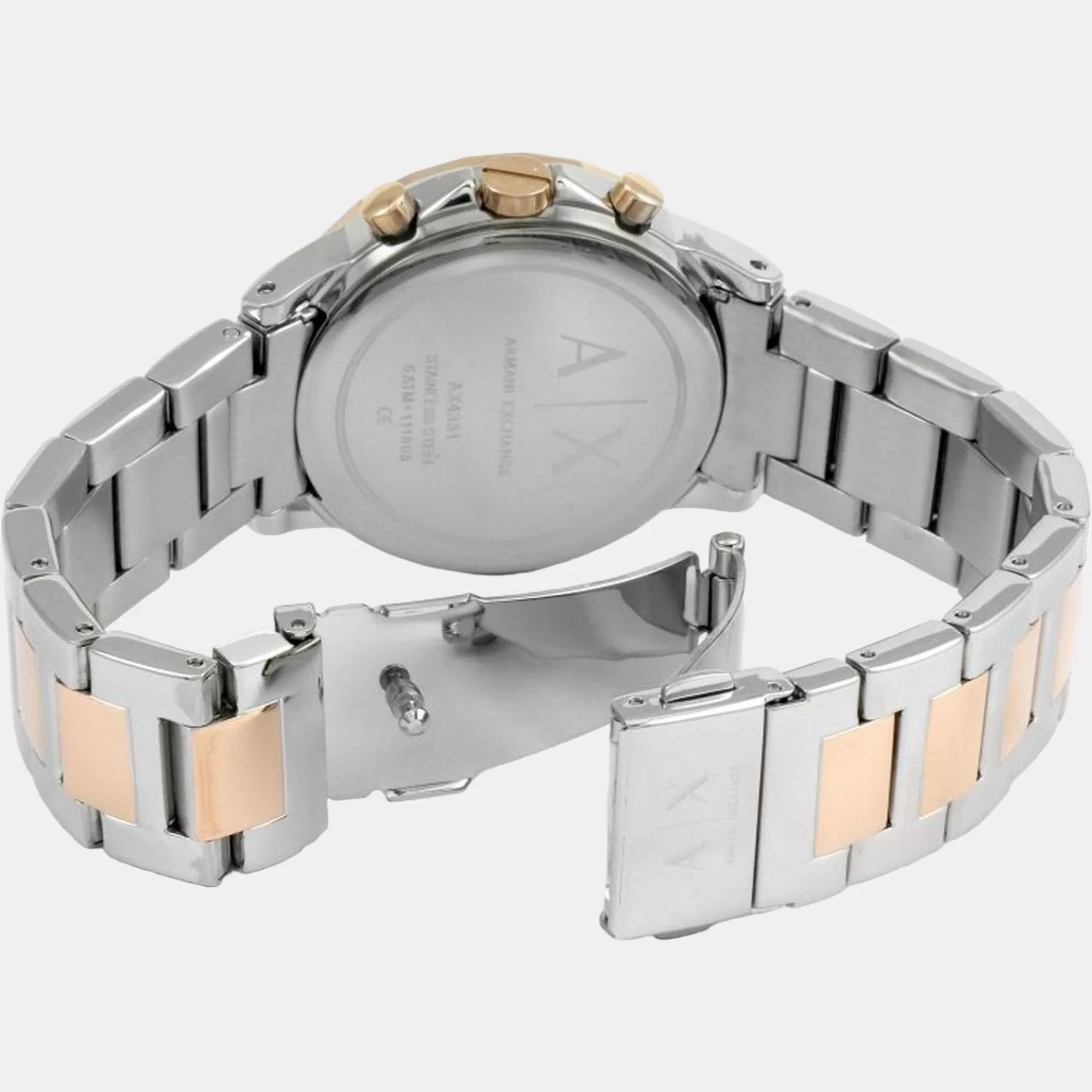 Lady Banks Women Quartz Mother Of Pearl Dial Chronograph Stainless Steel Watch AX4331 - Image 3