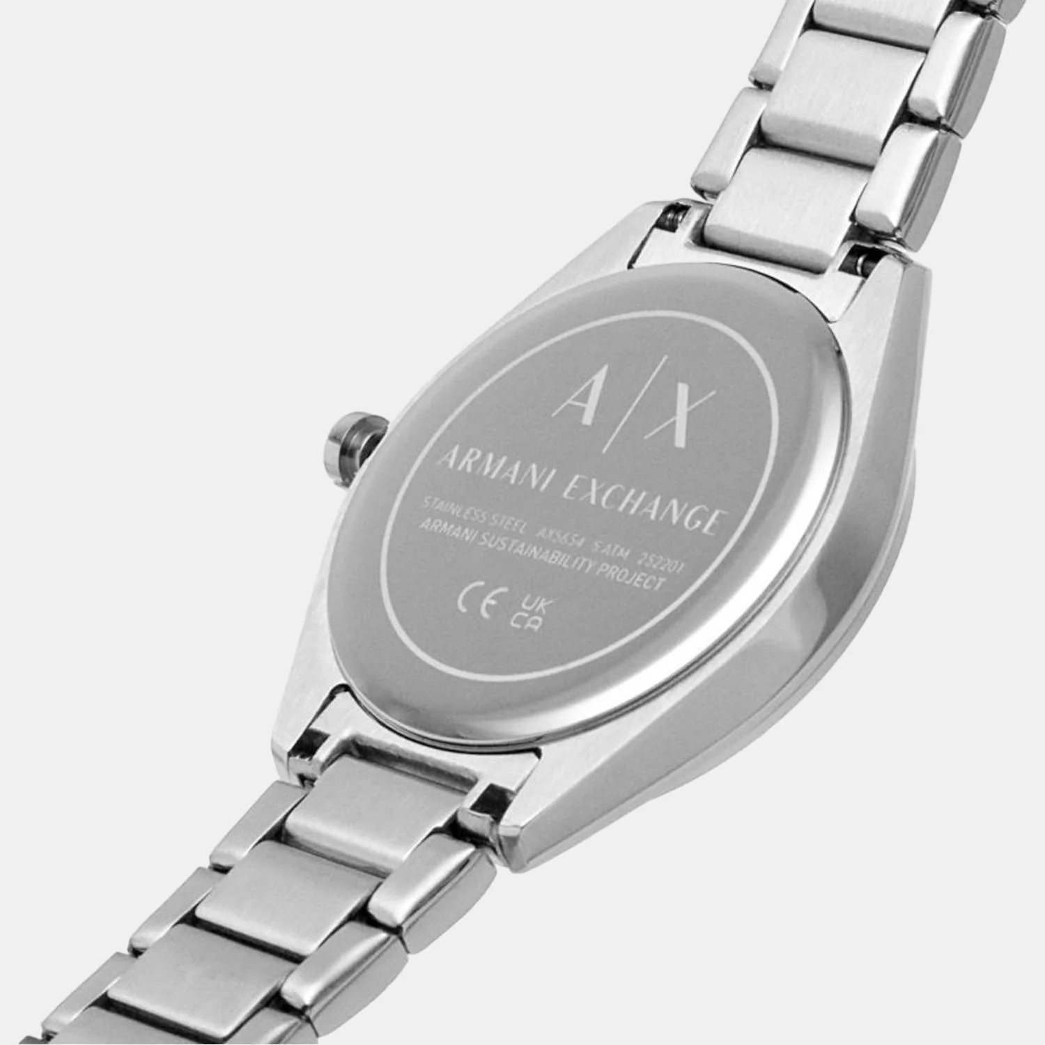 Lady Giacomo Women Quartz Silver Dial Chronograph Stainless Steel Watch AX5654 - Image 5