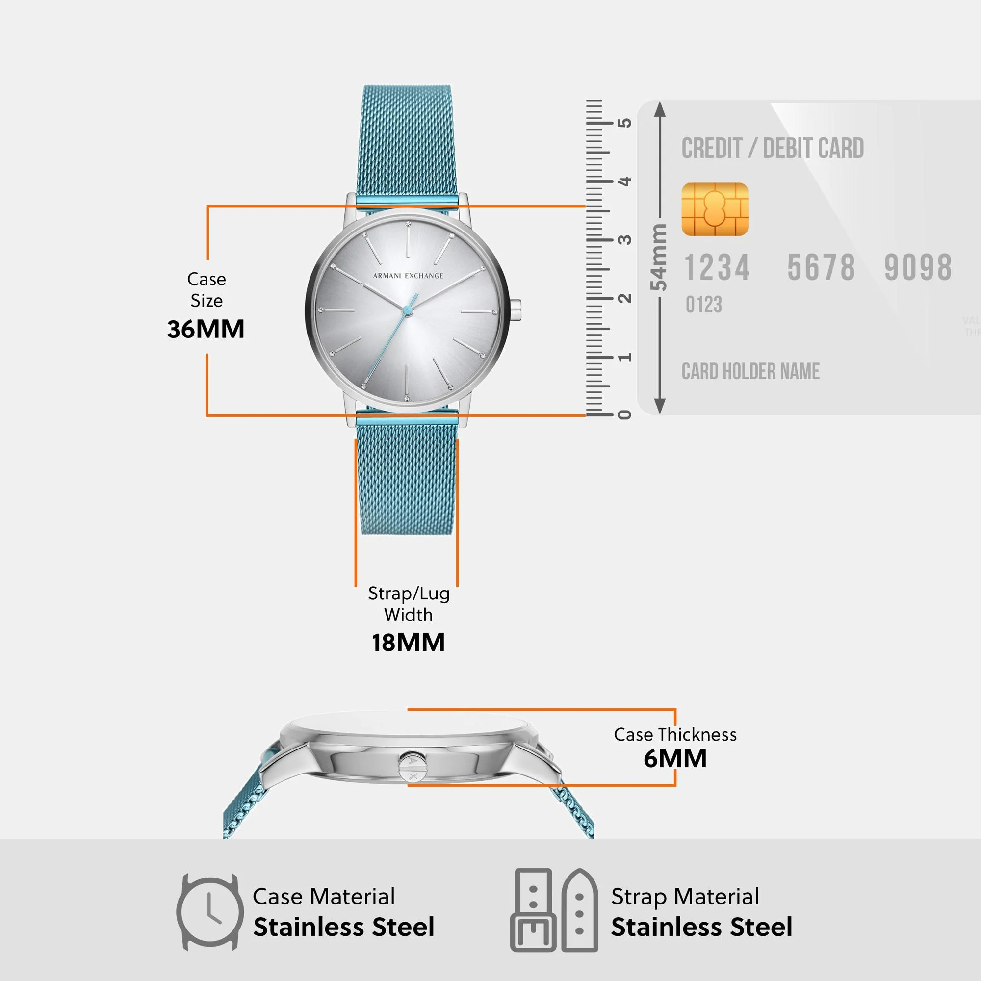 Lola Women Quartz Grey Dial Analog Stainless Steel Watch AX5599 - Image 8