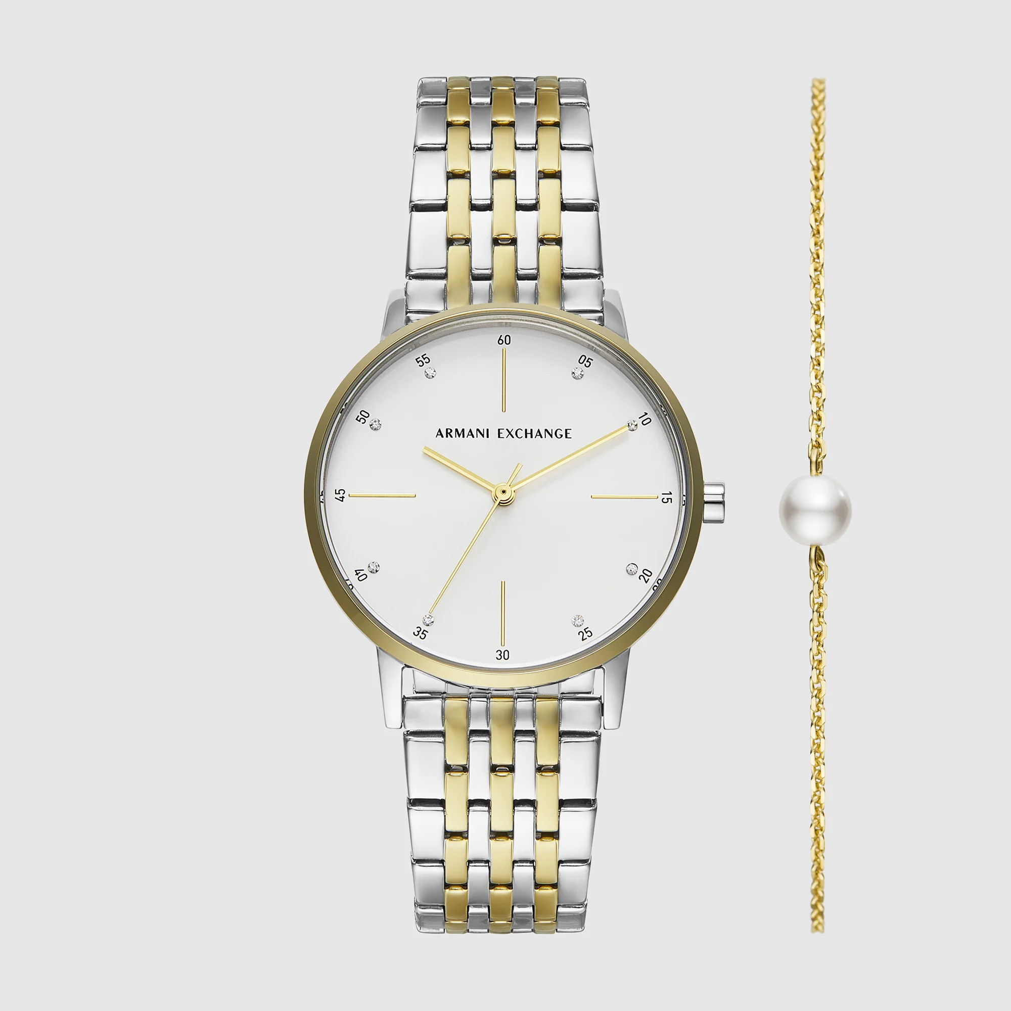 Lola Women Quartz Silver Dial Analog Stainless Steel Watch AX7156SET