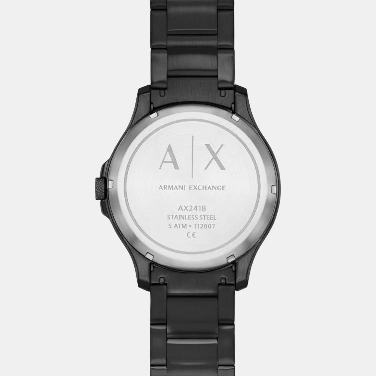 Men Automatic Black Dial Analog Stainless Steel Watch AX2418 - Image 4