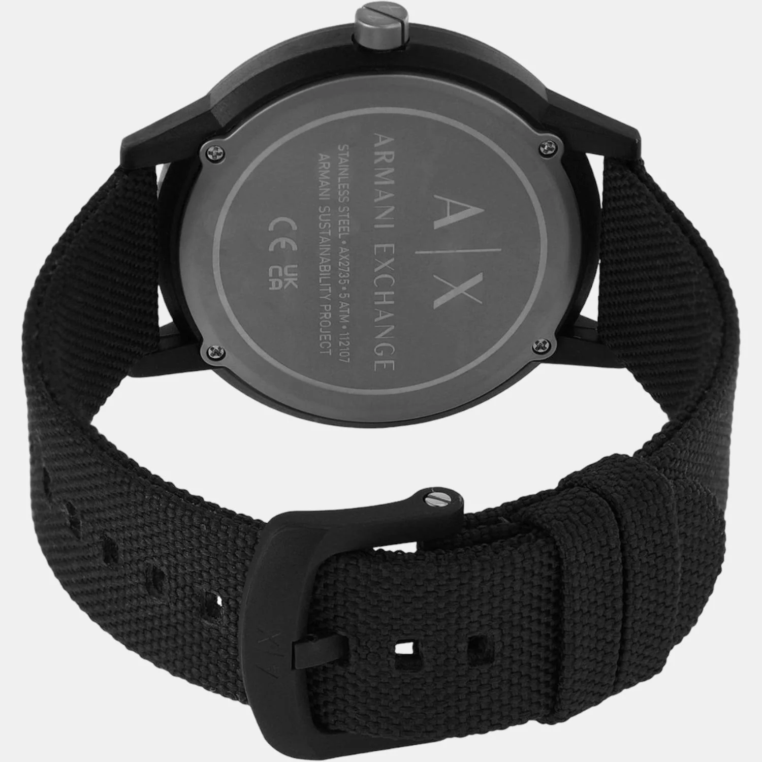 Men Black Dial Silicone Watch AX2735 - Image 5
