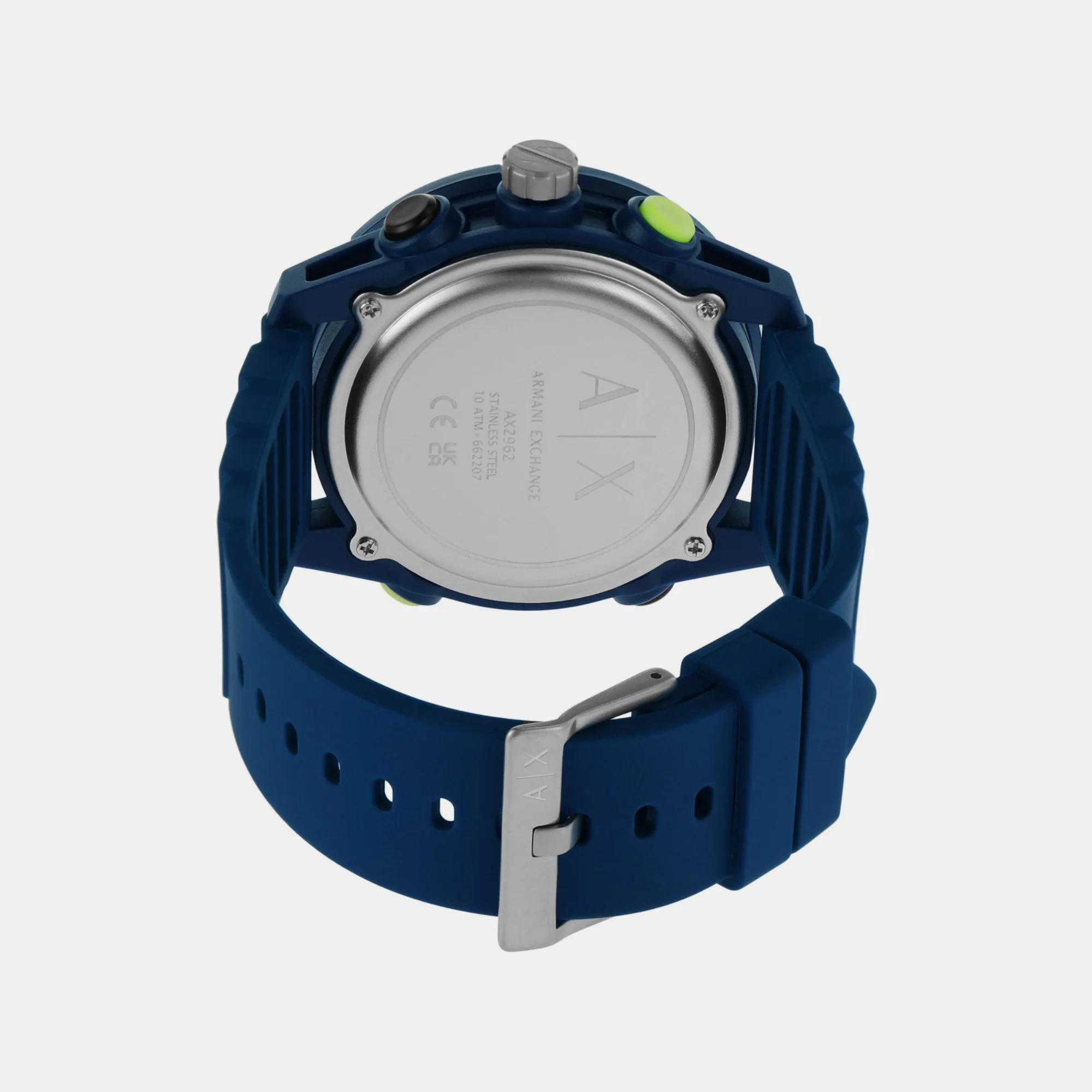Men Quartz Black Dial Analog-Digital Silicone Watch AX2962 - Image 3
