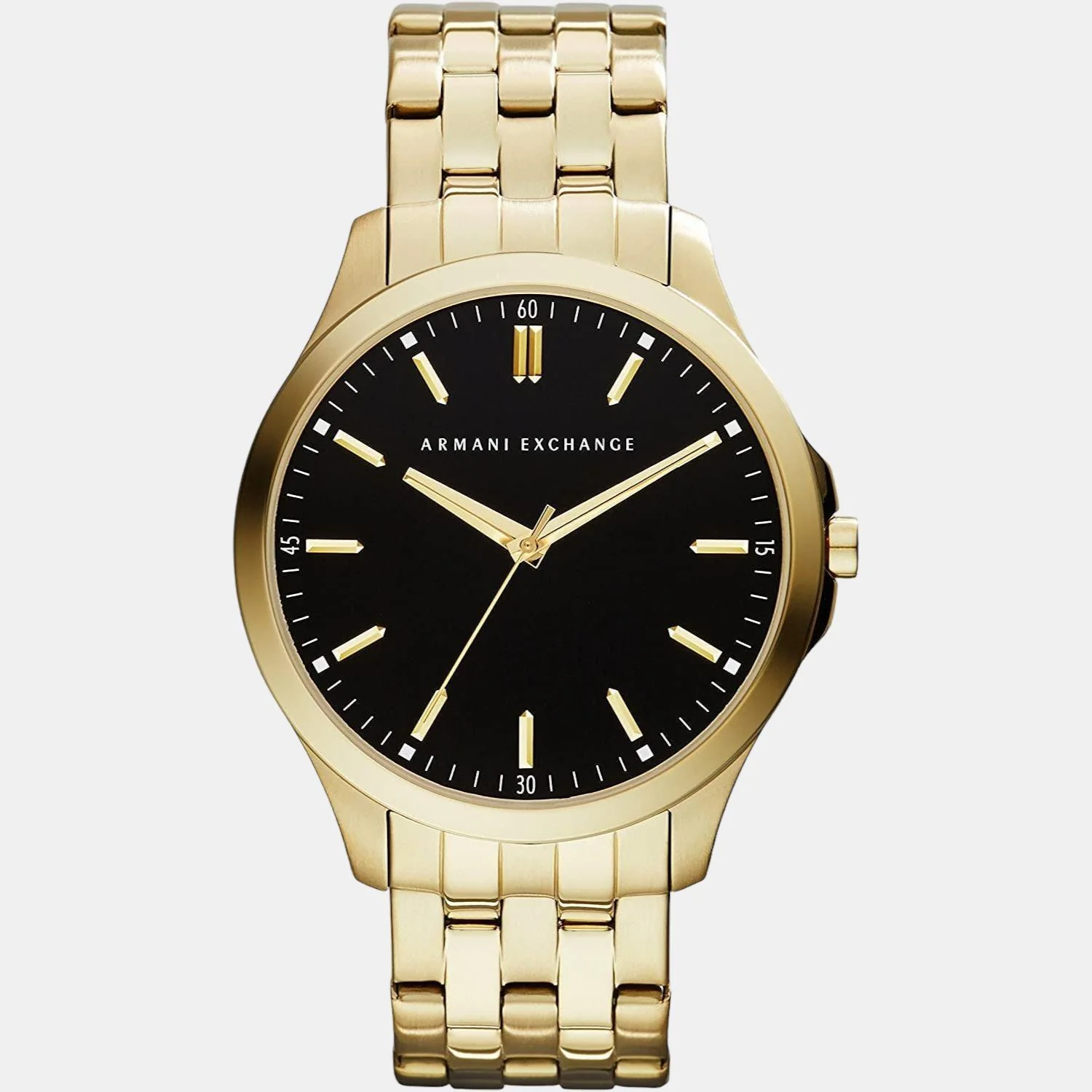 Men Quartz Black Dial Analog Stainless Steel Watch AX2145 - Image 2