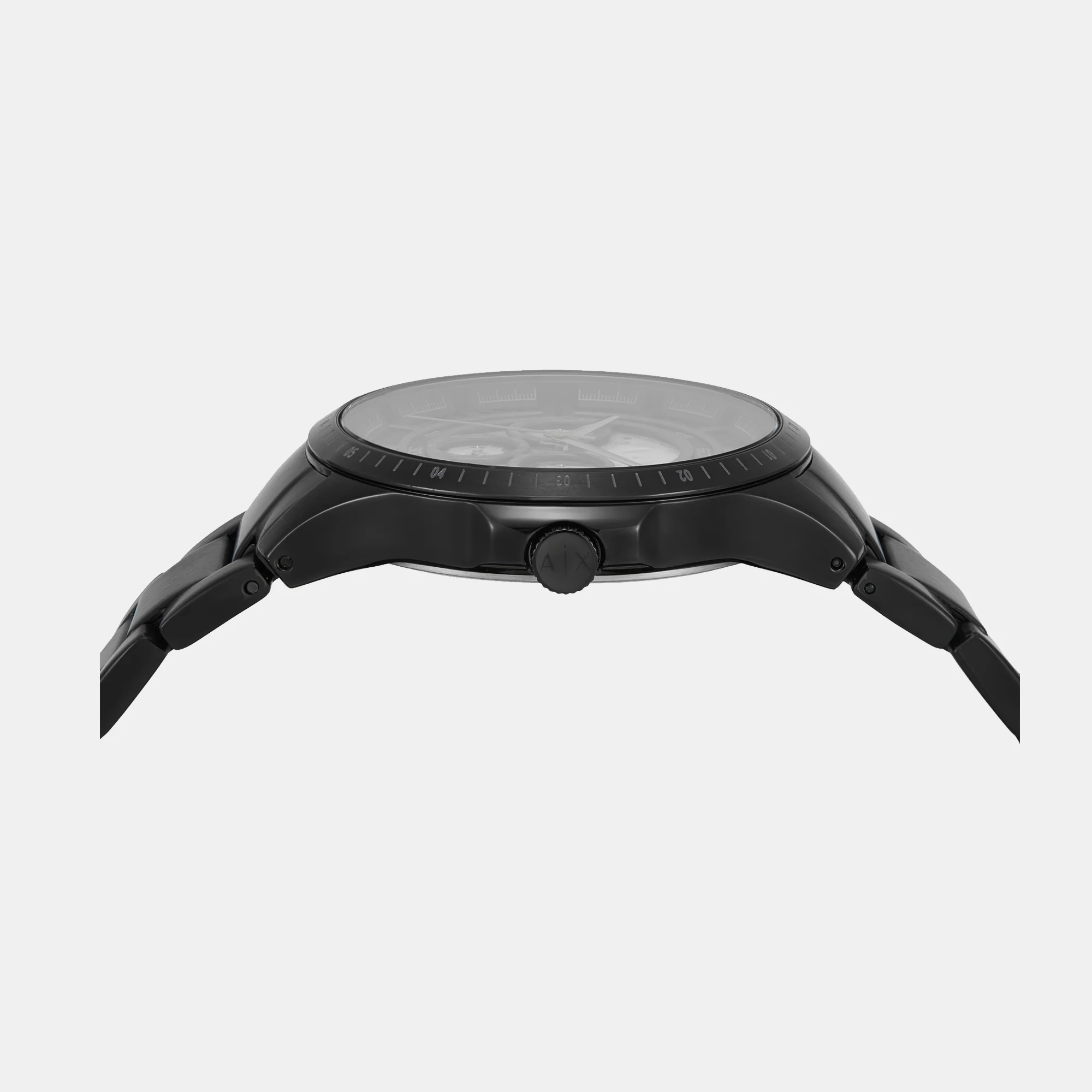 Men Quartz Black Dial Multi-Function Stainless Steel Watch AX2460 - Image 3