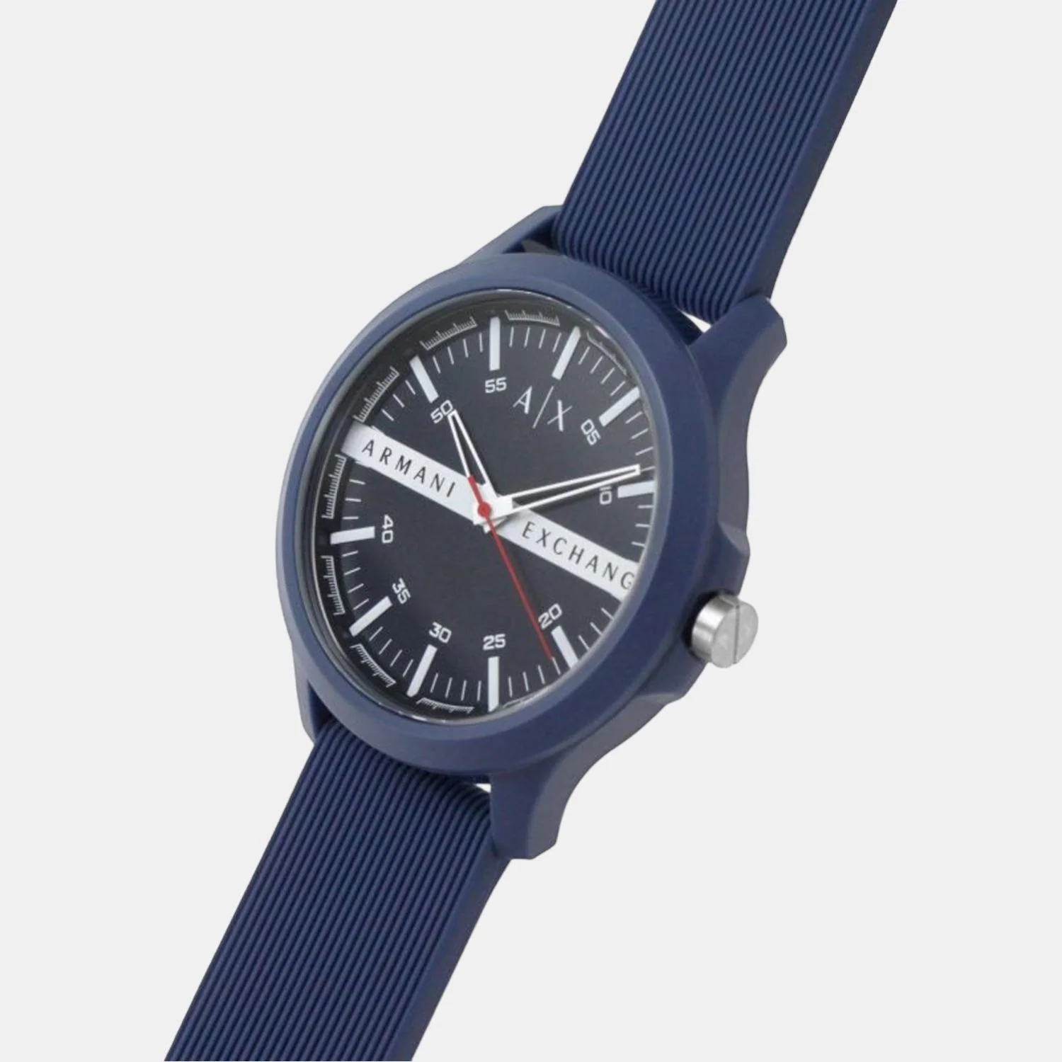 Men Quartz Blue Dial Analog Silicone Watch AX2421 - Image 4