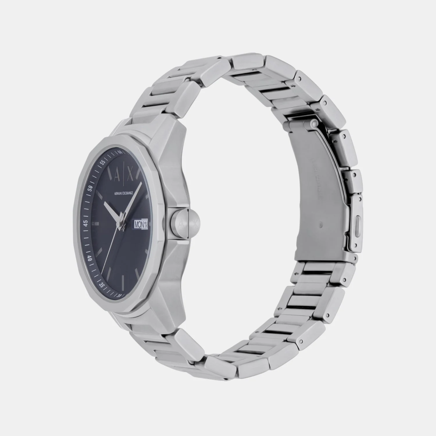 Men Quartz Blue Dial Analog Stainless Steel Watch AX1767 - Image 6