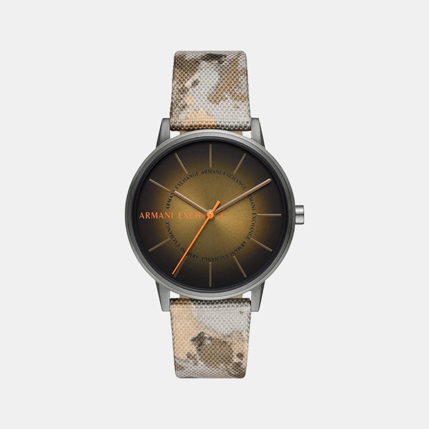 Men Quartz Brown Dial Analog Stainless Steel Watch AX2753
