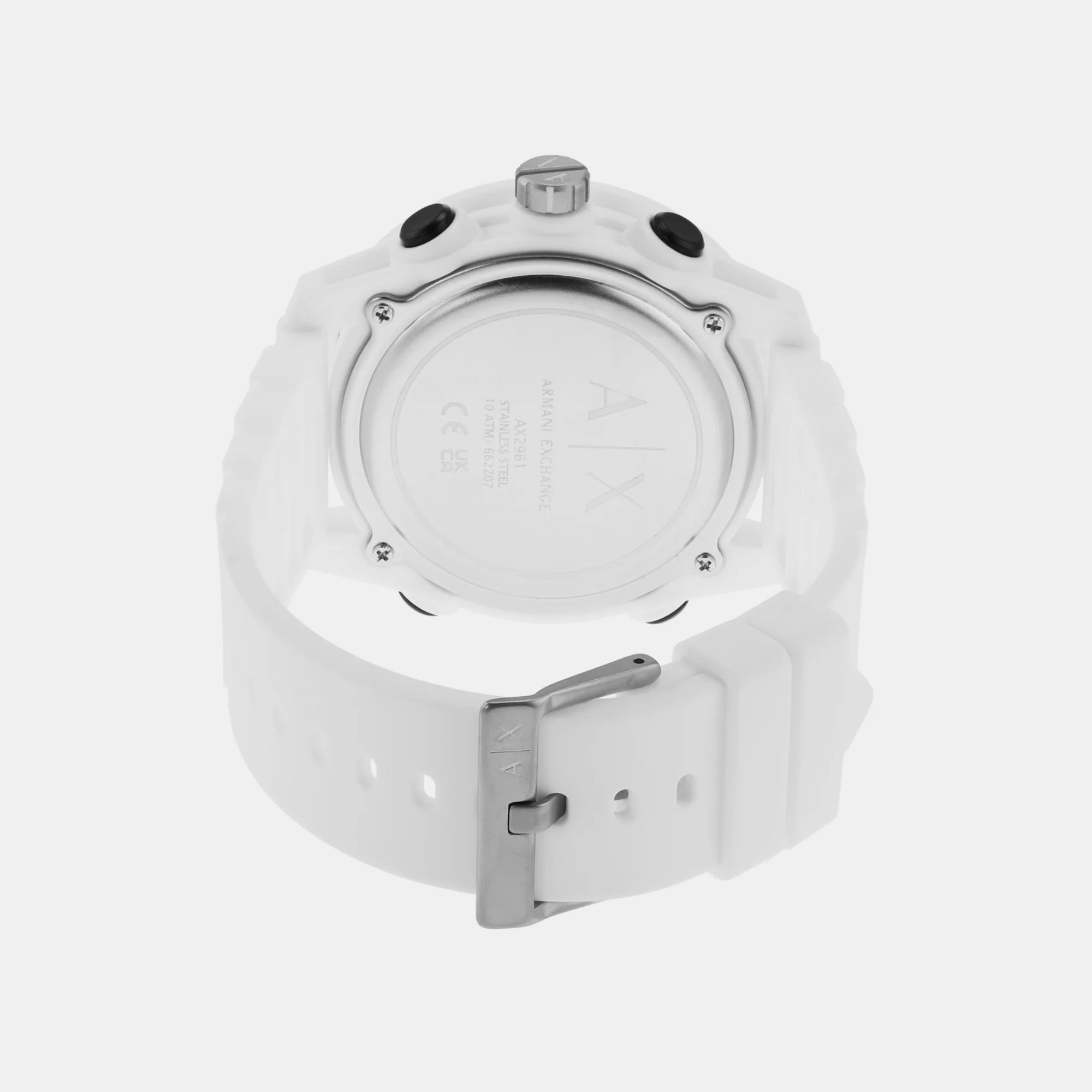 Men Quartz Gold Dial Analog-Digital Silicone Watch AX2961 - Image 3