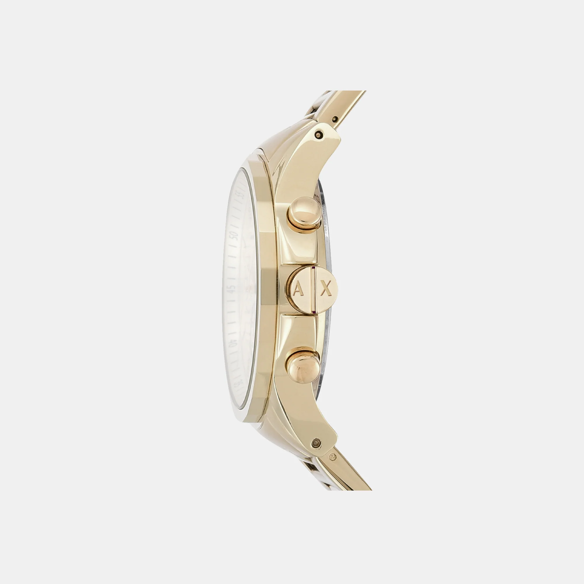 Men Quartz Gold Dial Chronograph Stainless Steel Watch AX2099 - Image 4