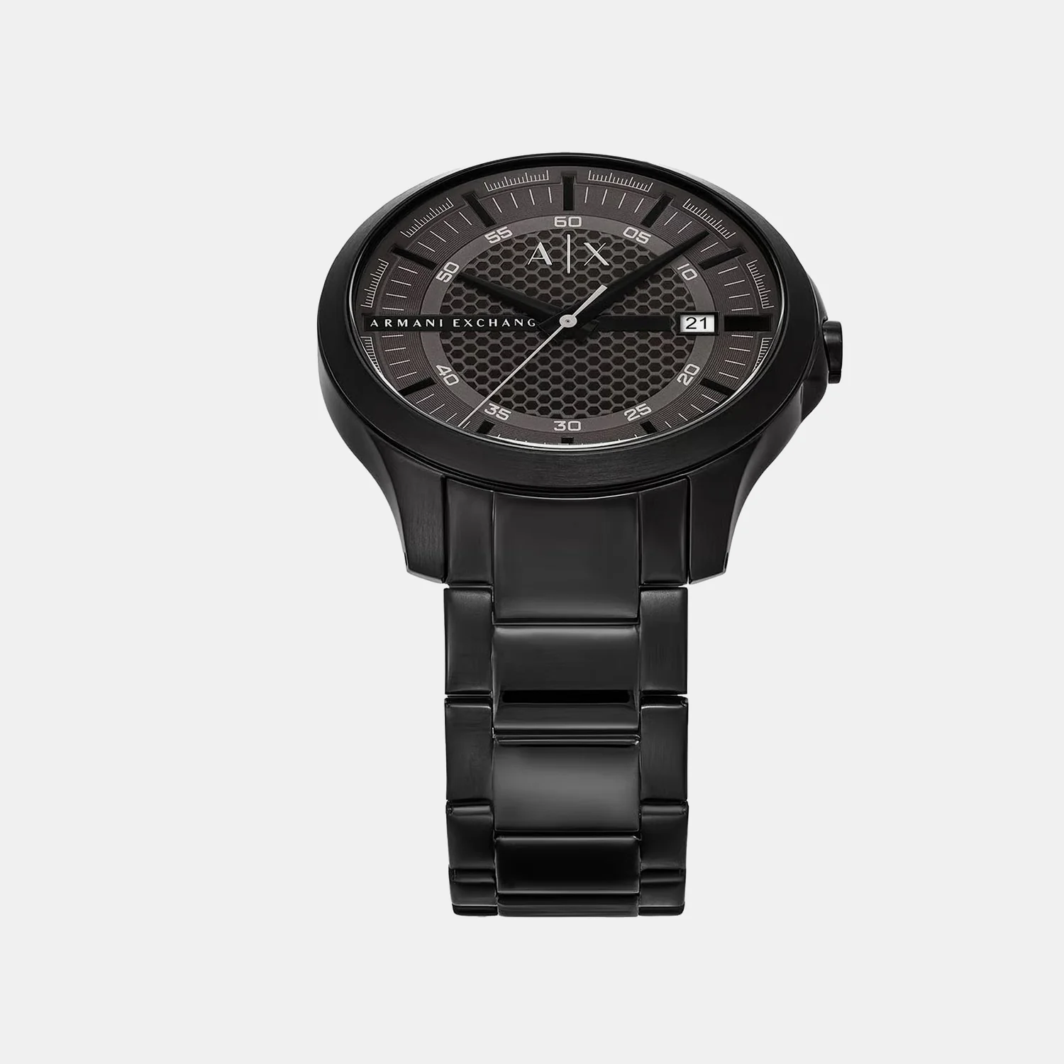 Men Quartz Grey Dial Analog Stainless Steel Watch AX2464 - Image 3
